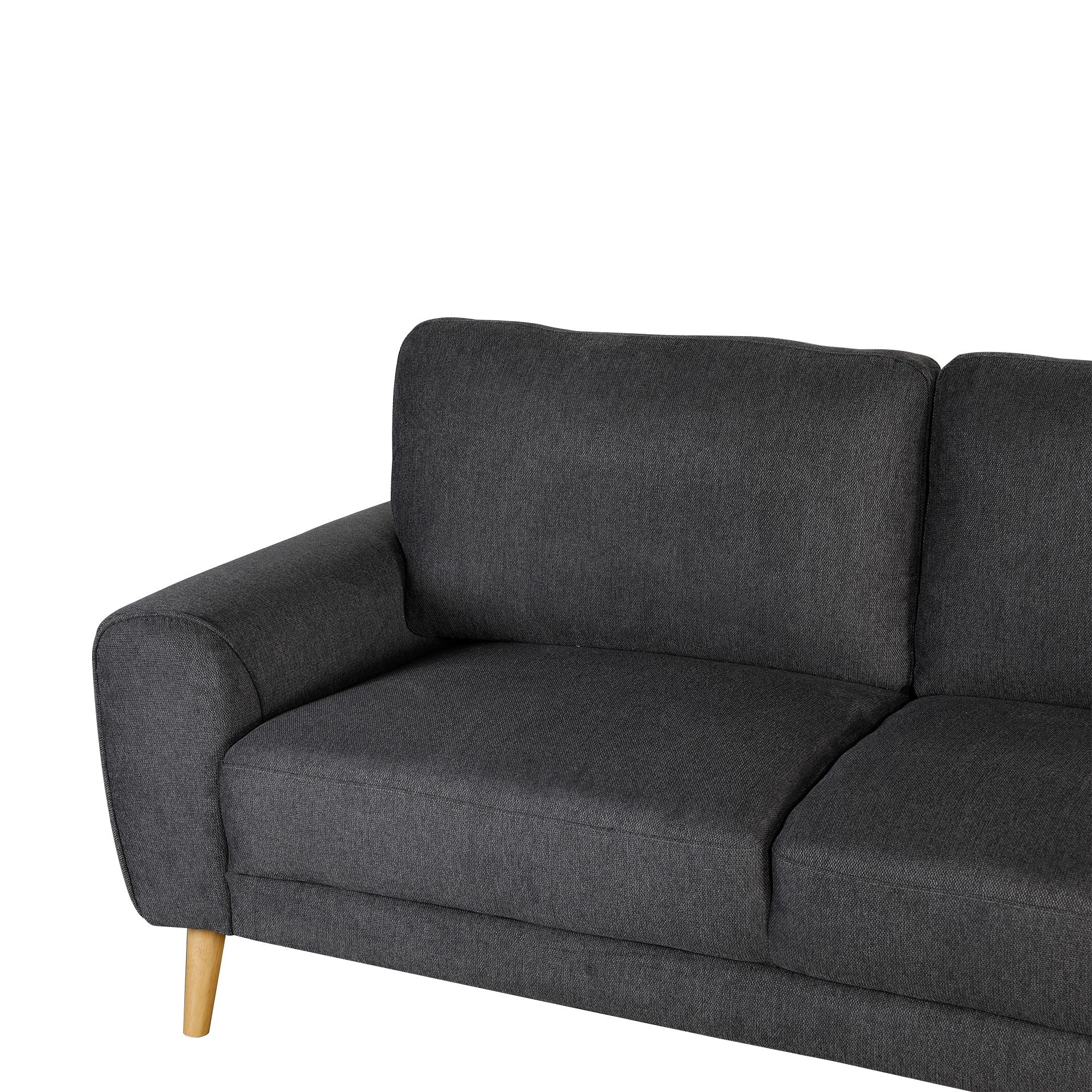 Suki Linen 2 Seater Sofa - Dark Grey - Image 9