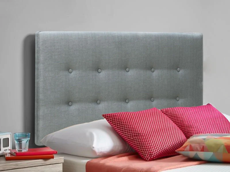 SUSAN DOUBLE Fabric Upholstered Headboard - GREY - Image 2
