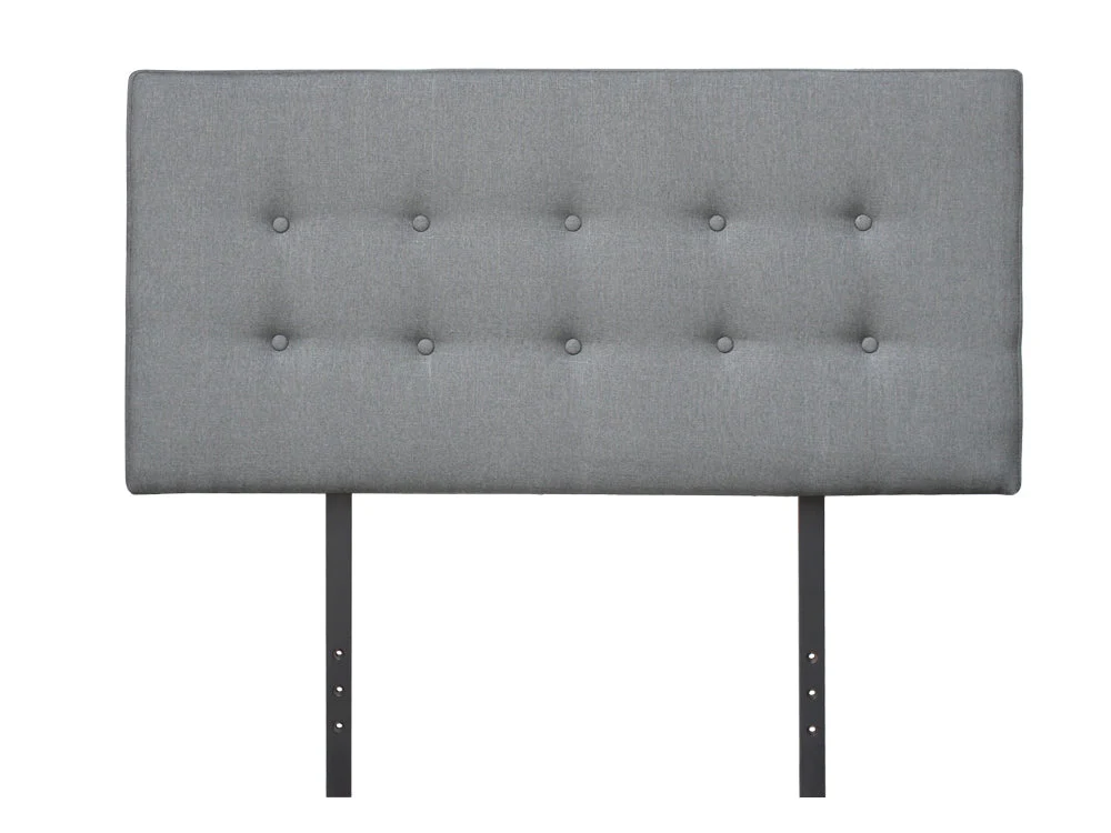 SUSAN DOUBLE Fabric Upholstered Headboard - GREY - Image 3