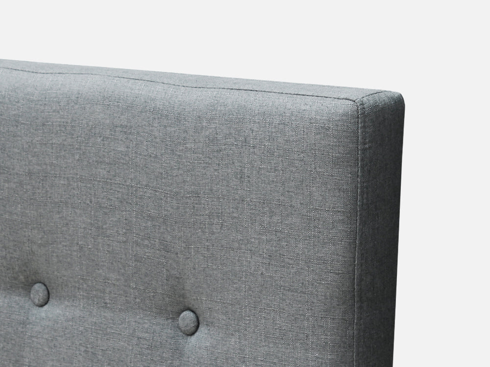 SUSAN DOUBLE Fabric Upholstered Headboard - GREY - Image 6