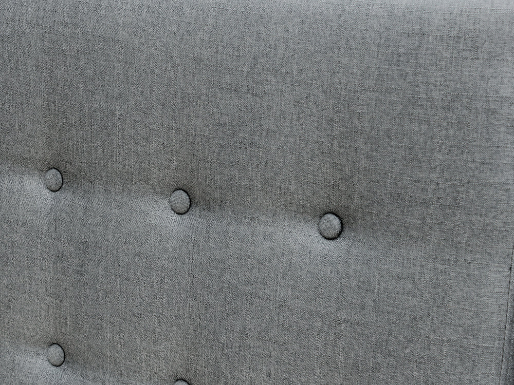SUSAN KING SINGLE Fabric Upholstered Headboard - GREY - Image 9