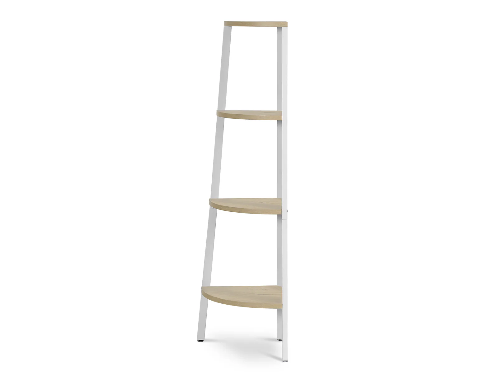TAI 4 Tier Wooden Corner Bookshelf - OAK+WHITE - Image 4