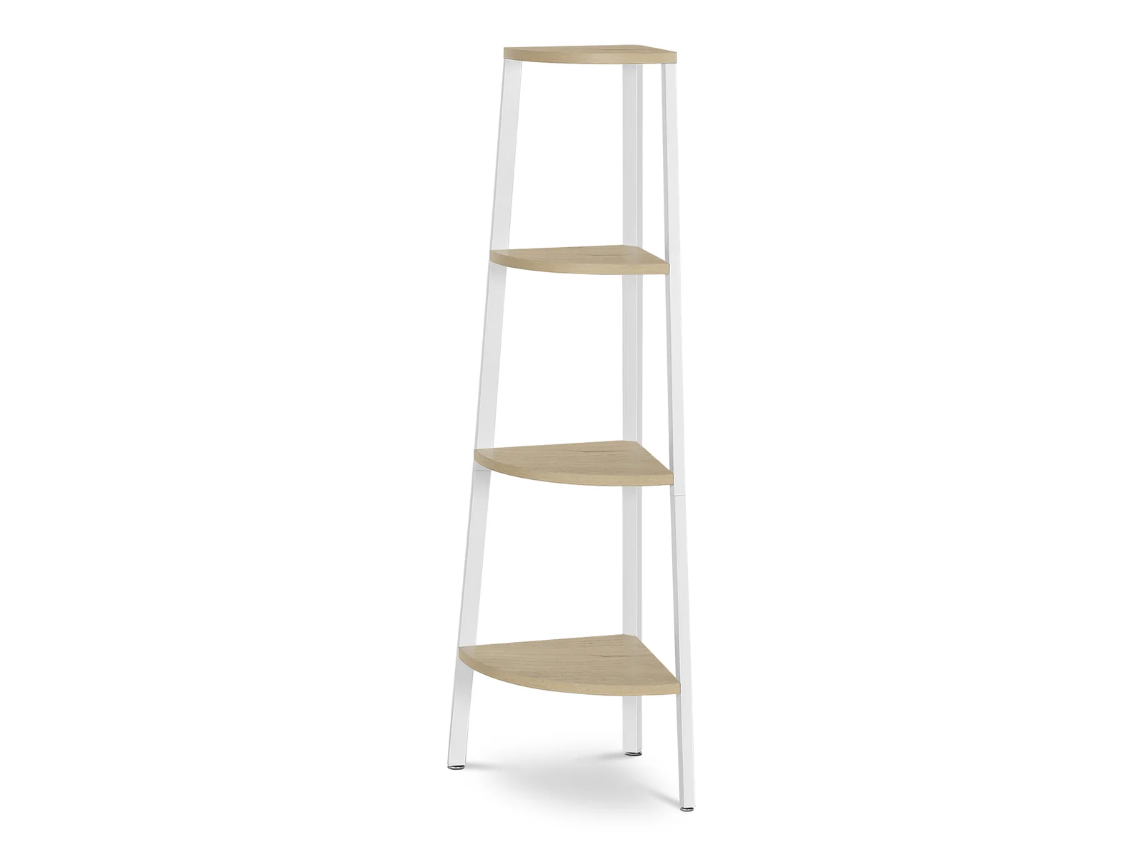 TAI 4 Tier Wooden Corner Bookshelf - OAK+WHITE - Image 5