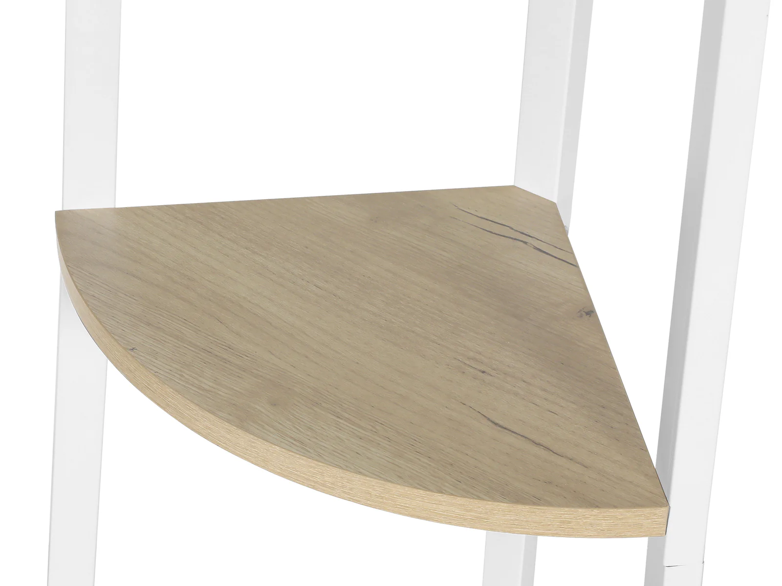 TAI 4 Tier Wooden Corner Bookshelf - OAK+WHITE - Image 7