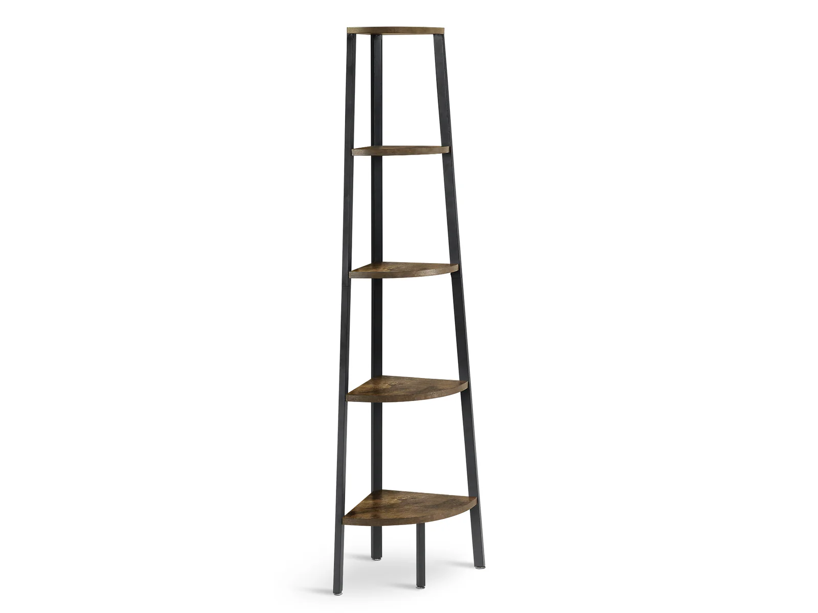 TAI 5 Tier Wooden Corner Bookshelf - BLACK - Image 2