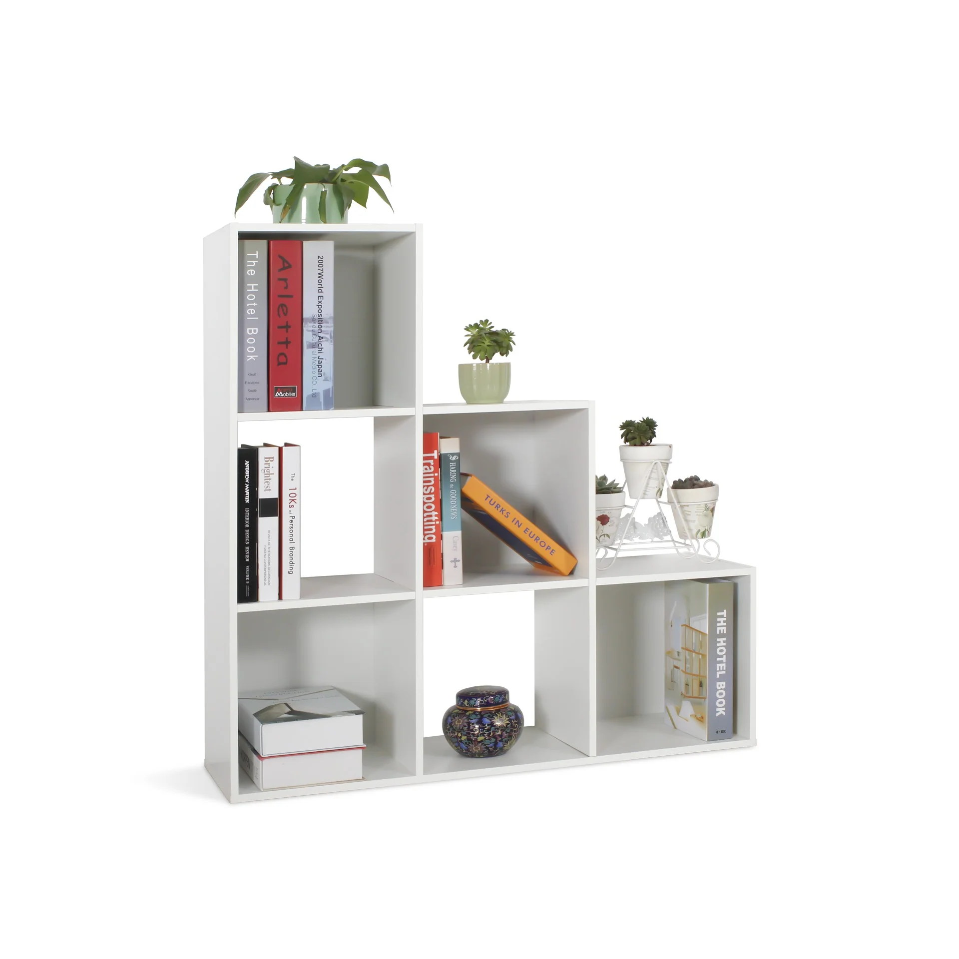 Tana 6 Cube Square Bookshelf - White - Image 8