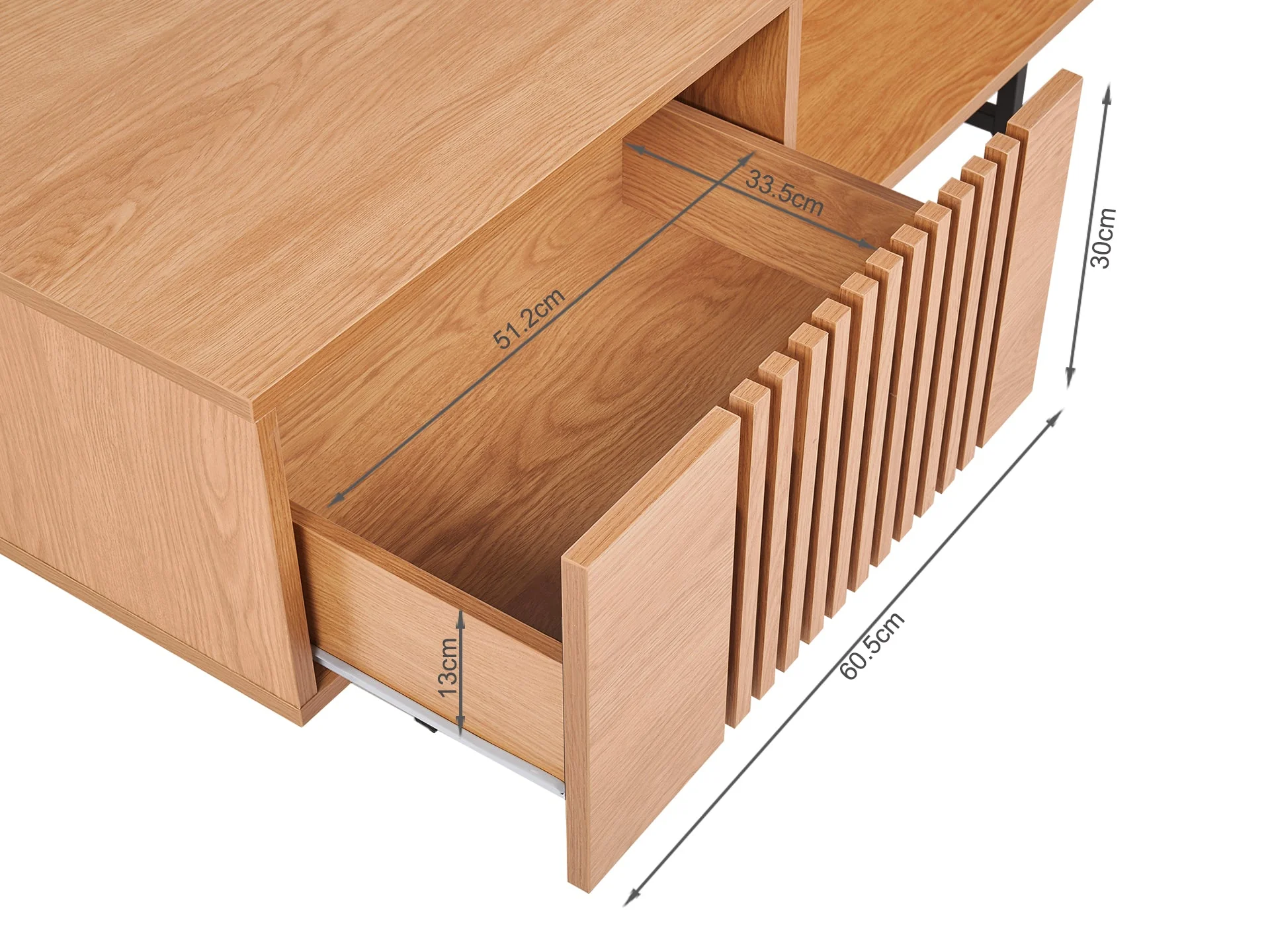 TARKINE Wooden Coffee Table - OAK - Image 11