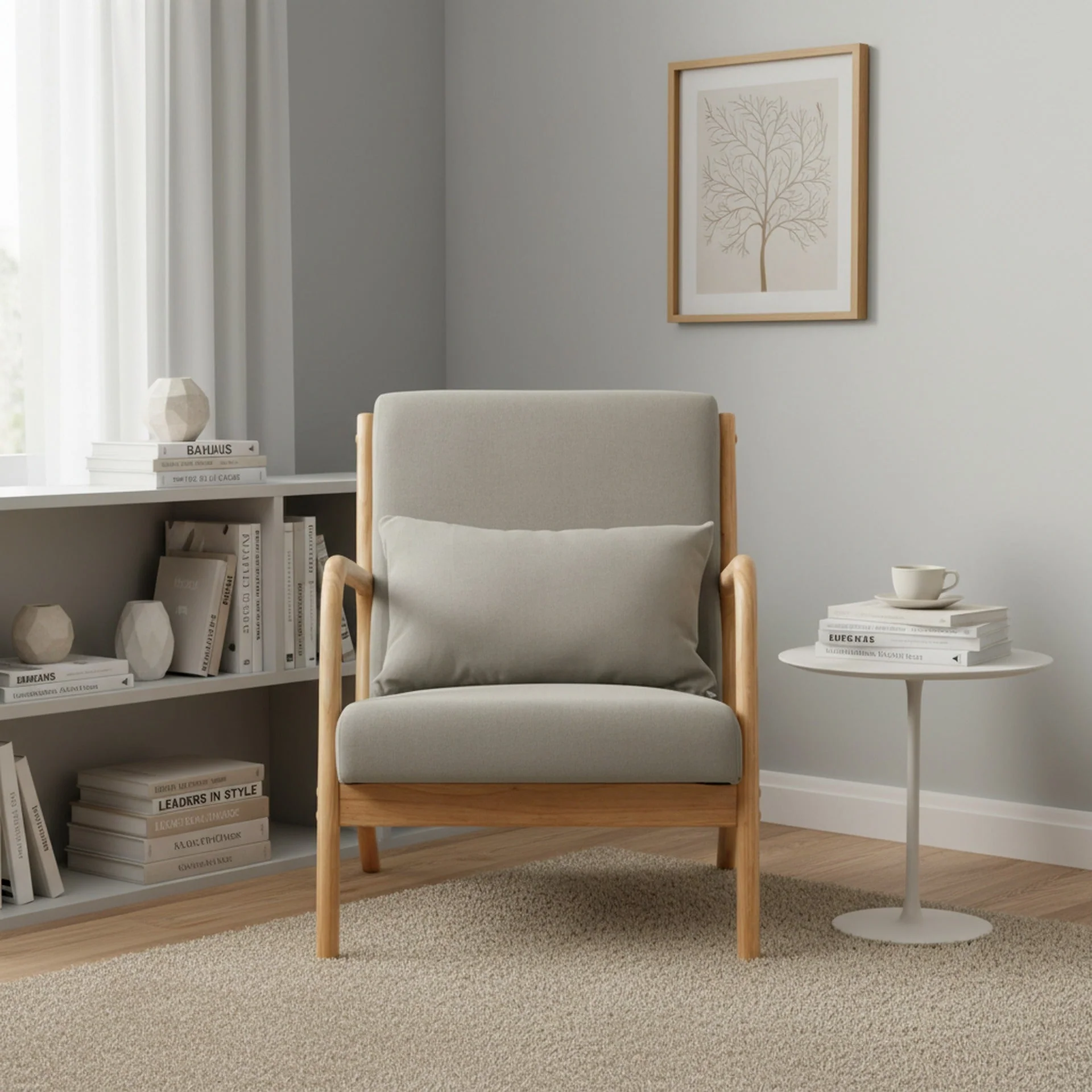 Taru Velvet Armchair - Grey - Image 4