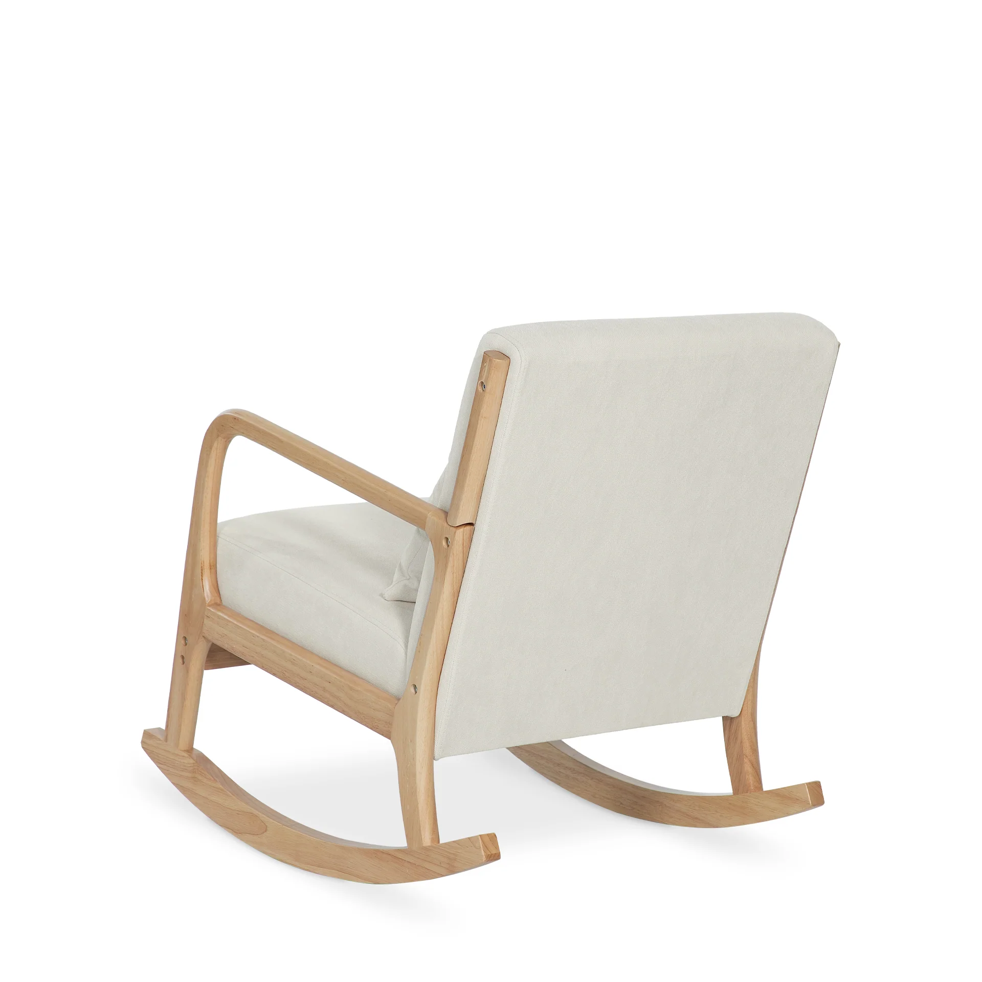 Taru Velvet Rocking Armchair - Beige - Image 11