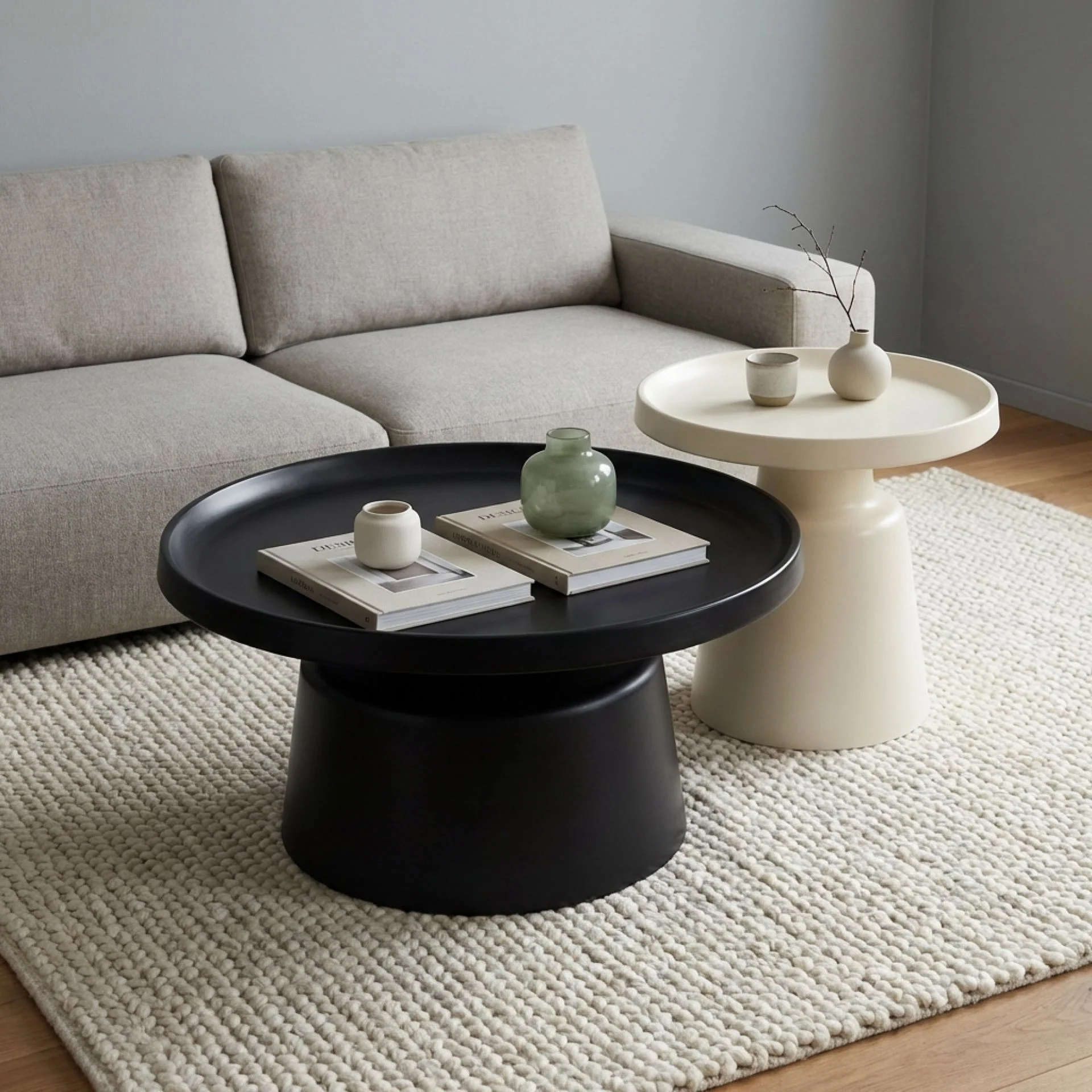 Tawny 2 Piece Coffee Table Set - Black + White - Image 6