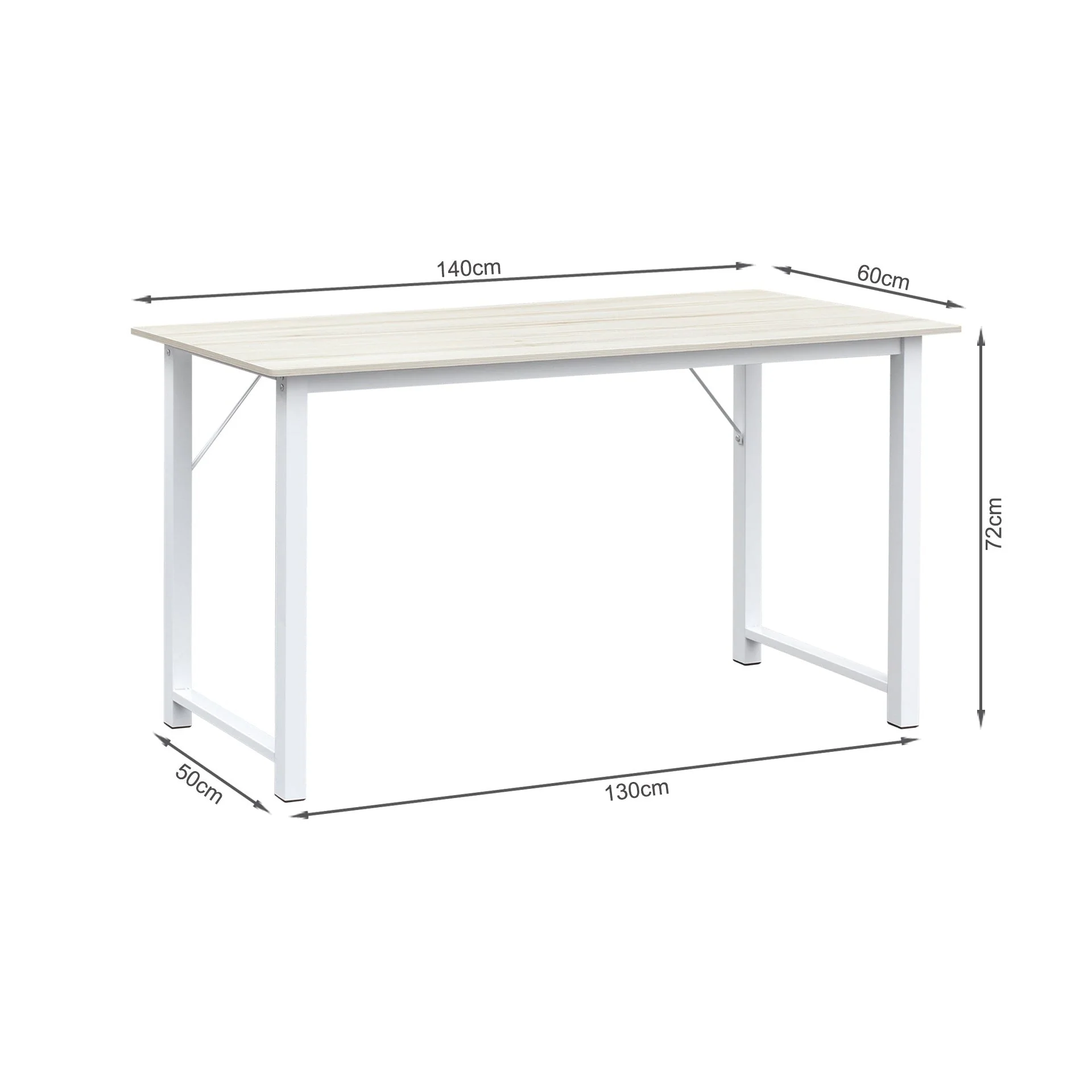 Taylen 140cm Computer Desk Study Table - Maple - Image 9