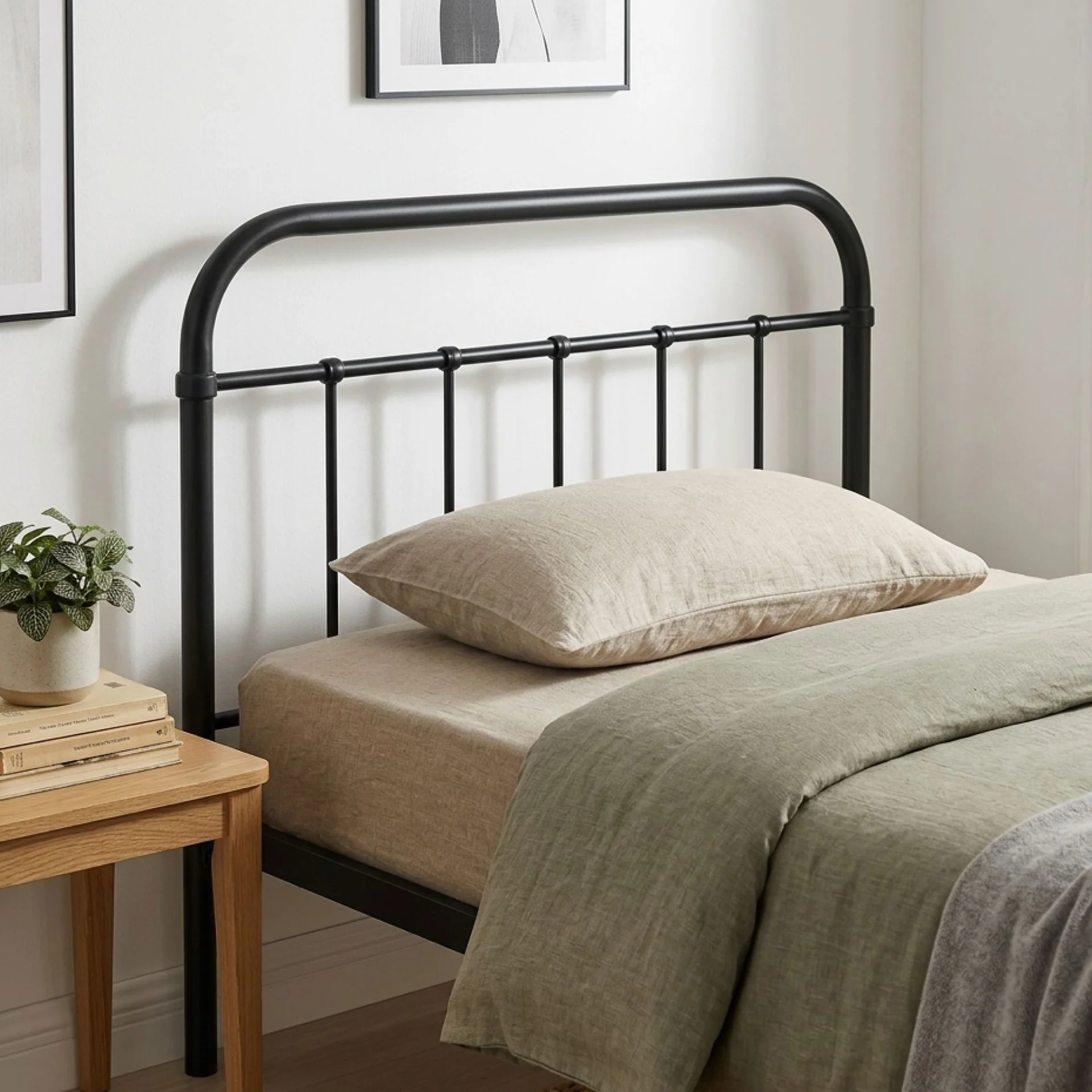 Taylor King Single Metal Bed Frame - Black - Image 7