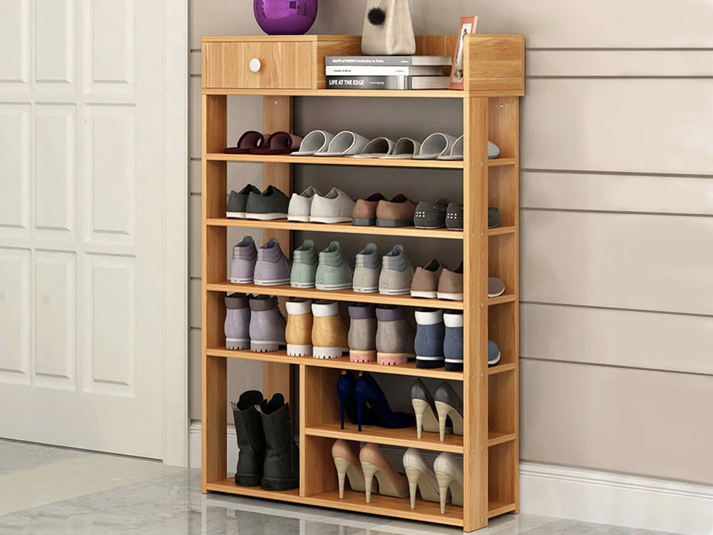 TEKAPO 7 Tiers Shoe Rack Organiser Shelf - MAPLE - Image 11
