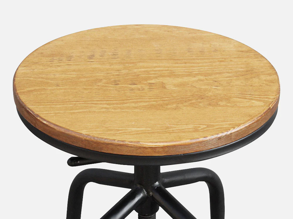 TIA Industrial Swivel Bar Stool - WALNUT - Image 6