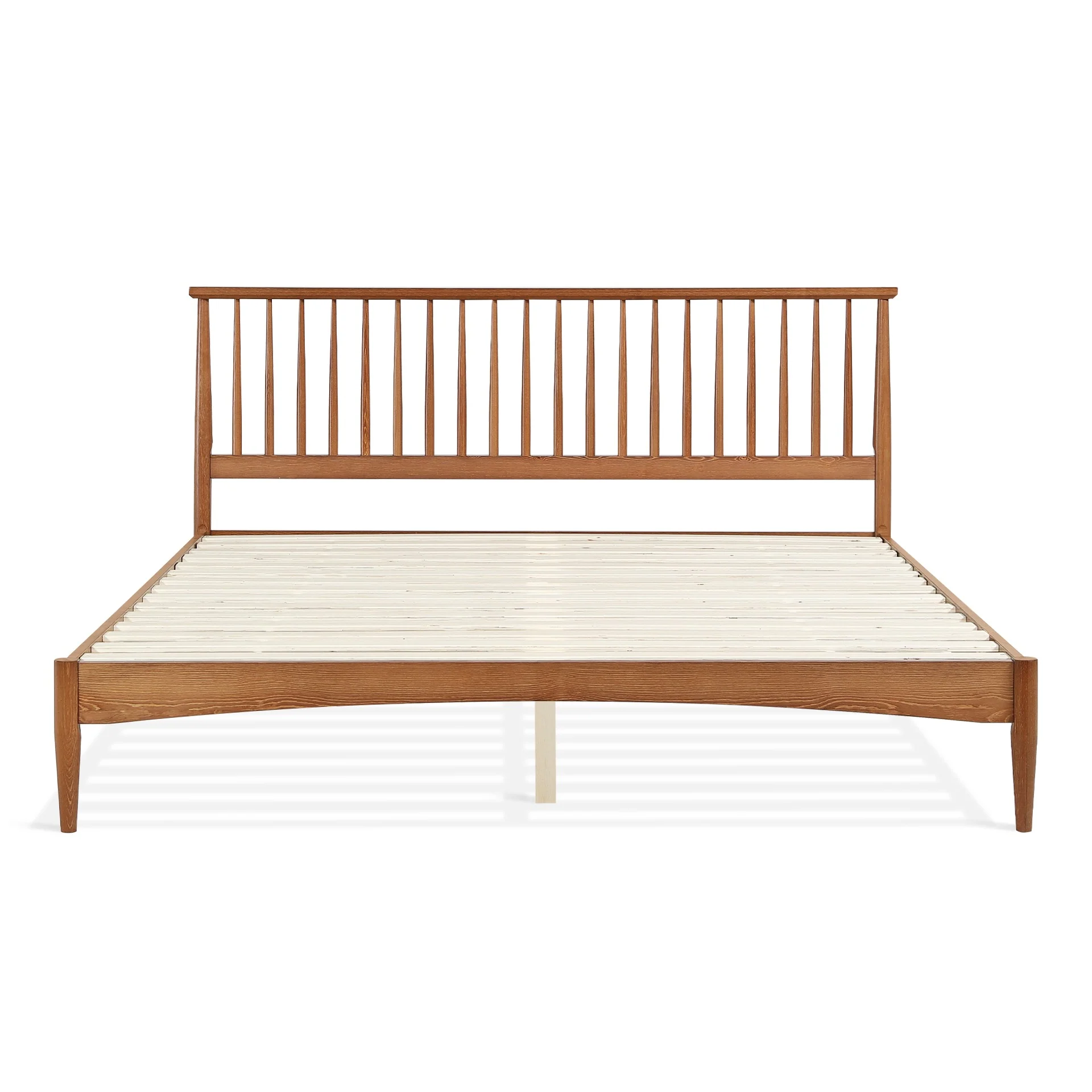 Tolmount King Wooden Bed Frame - Walnut - Image 5