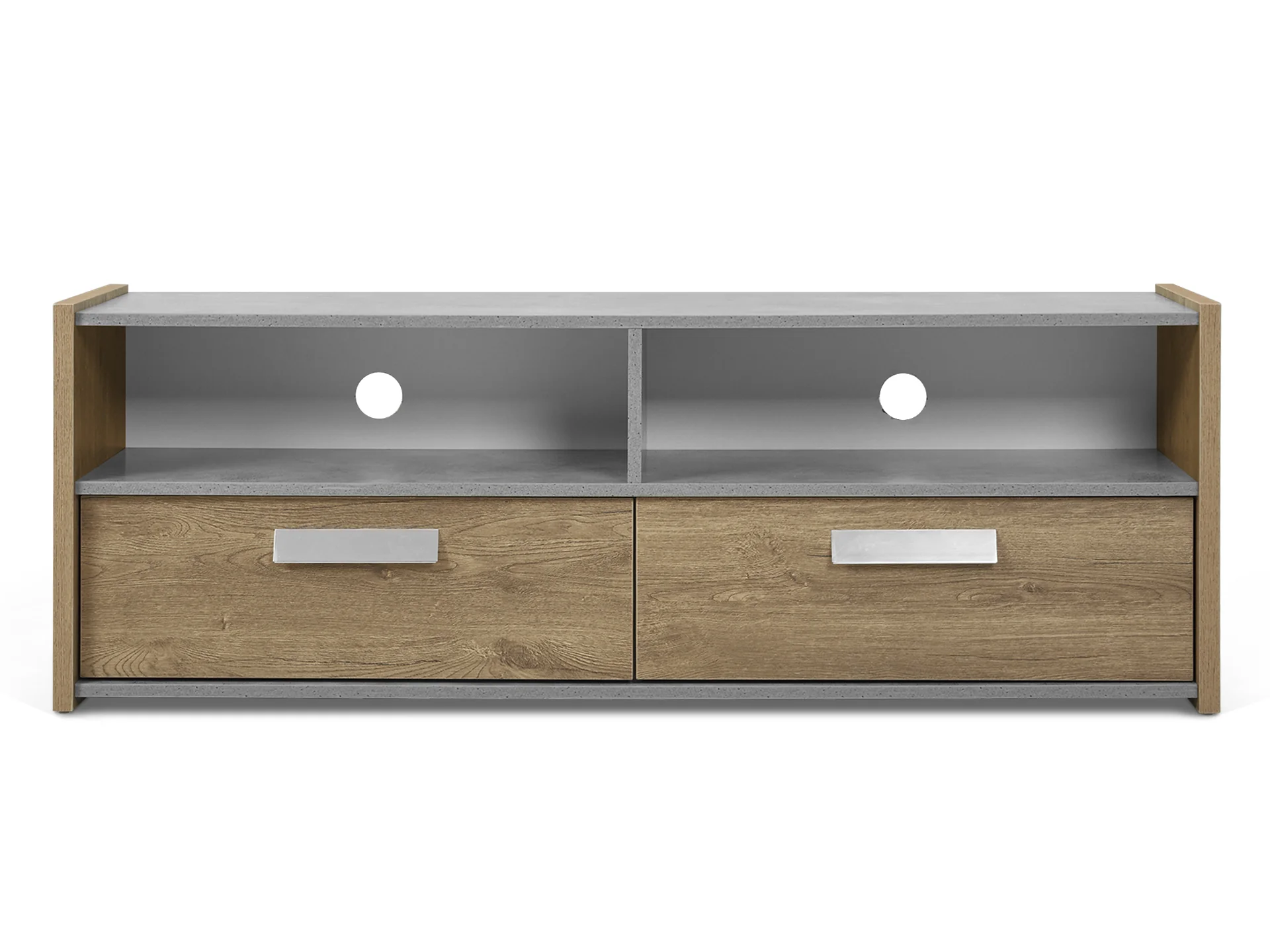 TOMMIE 1.4M Entertainment Unit - CEMENT + OAK - Image 3