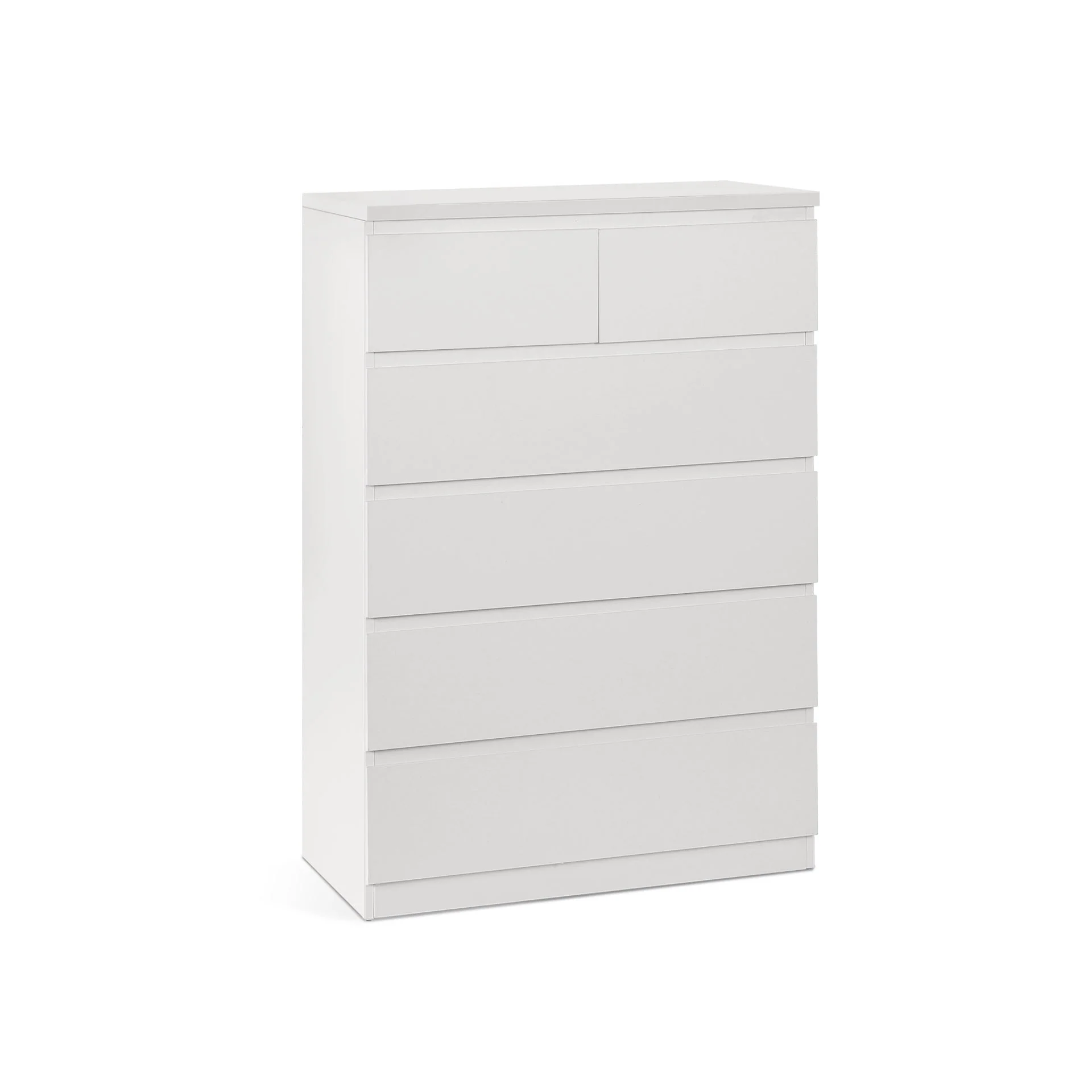 Tongass Wooden Tallboy 6 Drawers - White - Image 5
