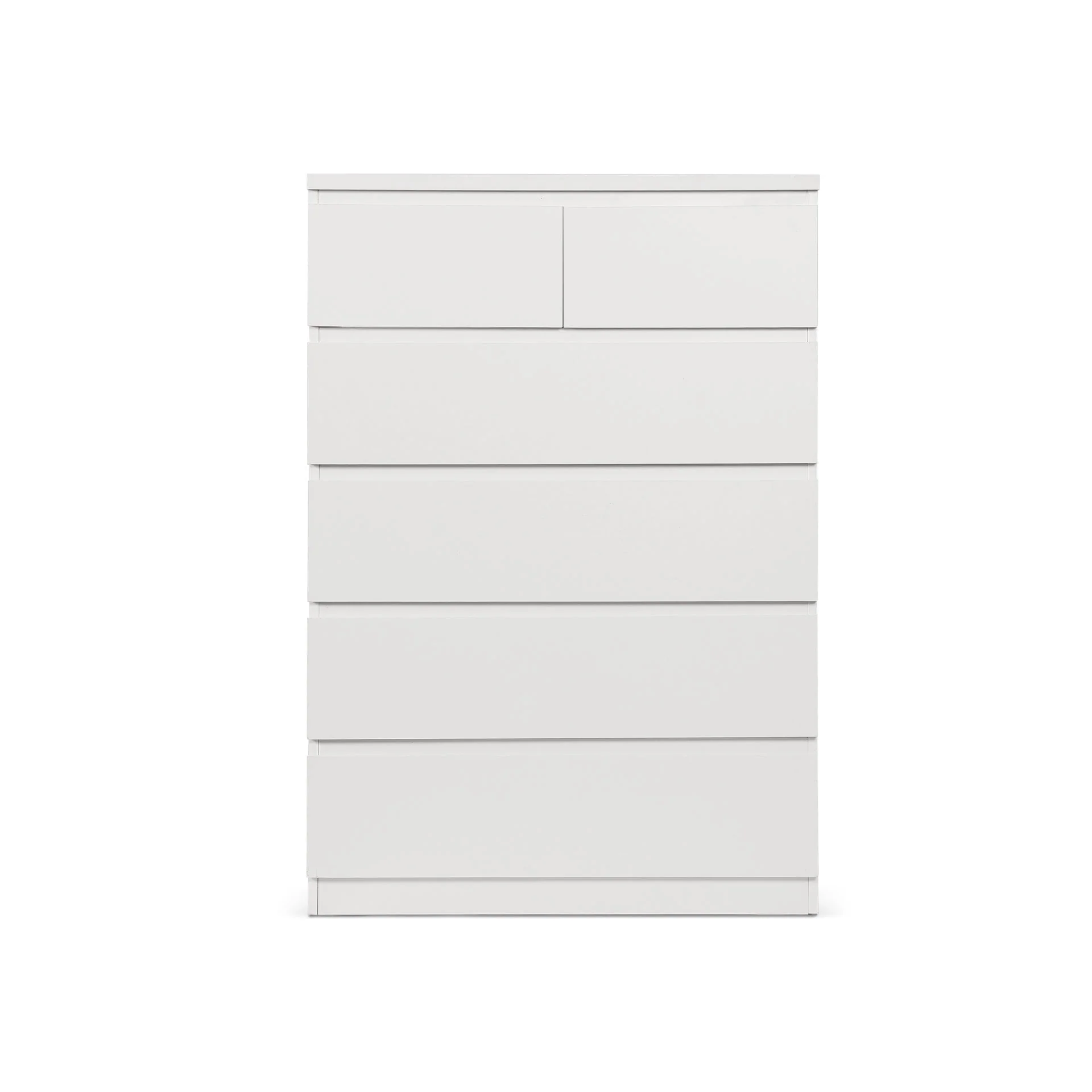 Tongass Wooden Tallboy 6 Drawers - White - Image 6