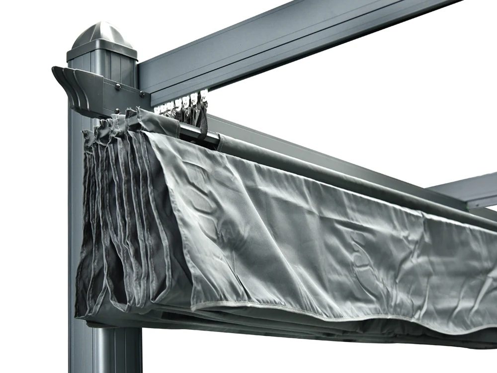 ToughOut Aluminium Pergola with Retractable Canopy 4x3M - Image 5