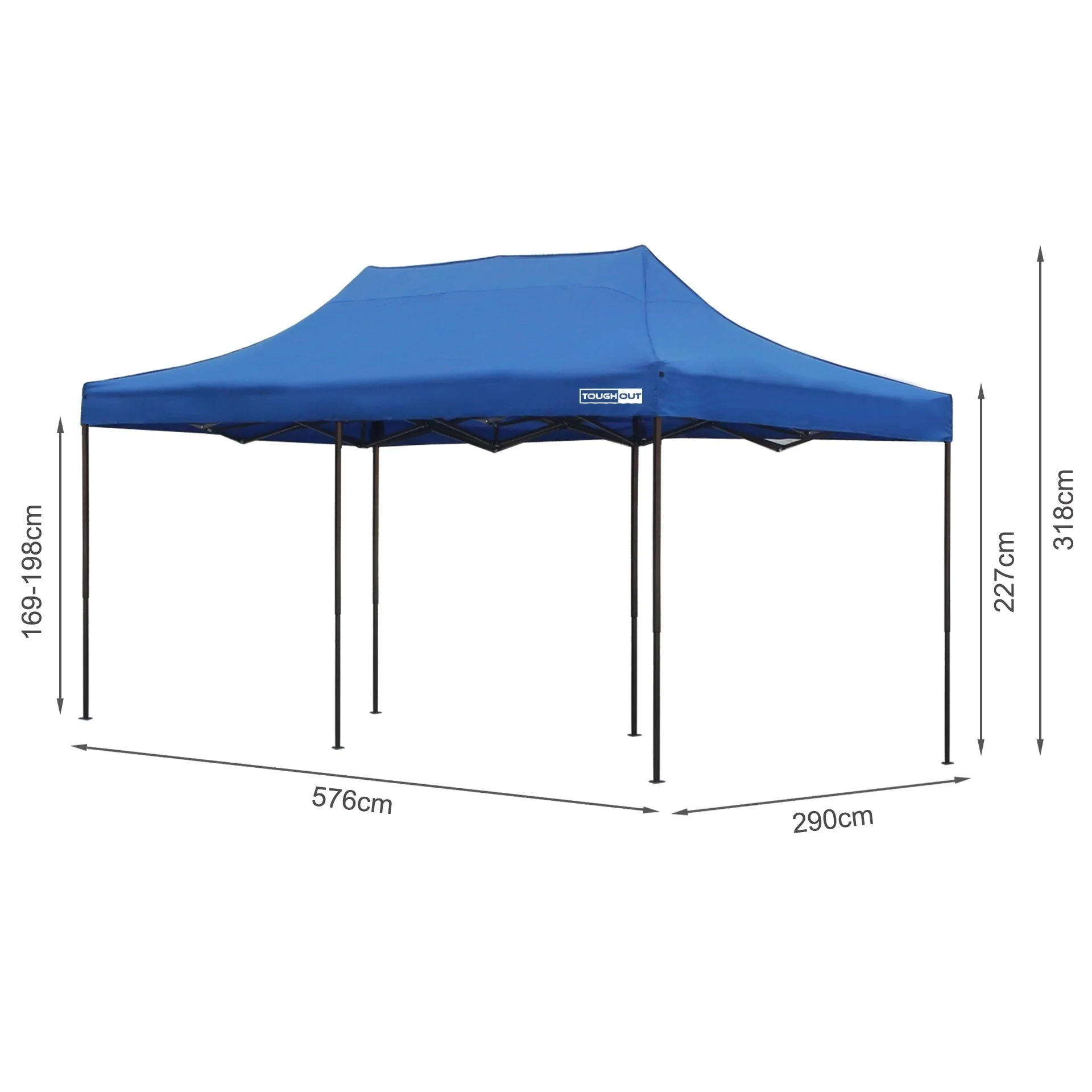 Toughout Breeze Gazebo 3 x 6m - Blue - Image 18