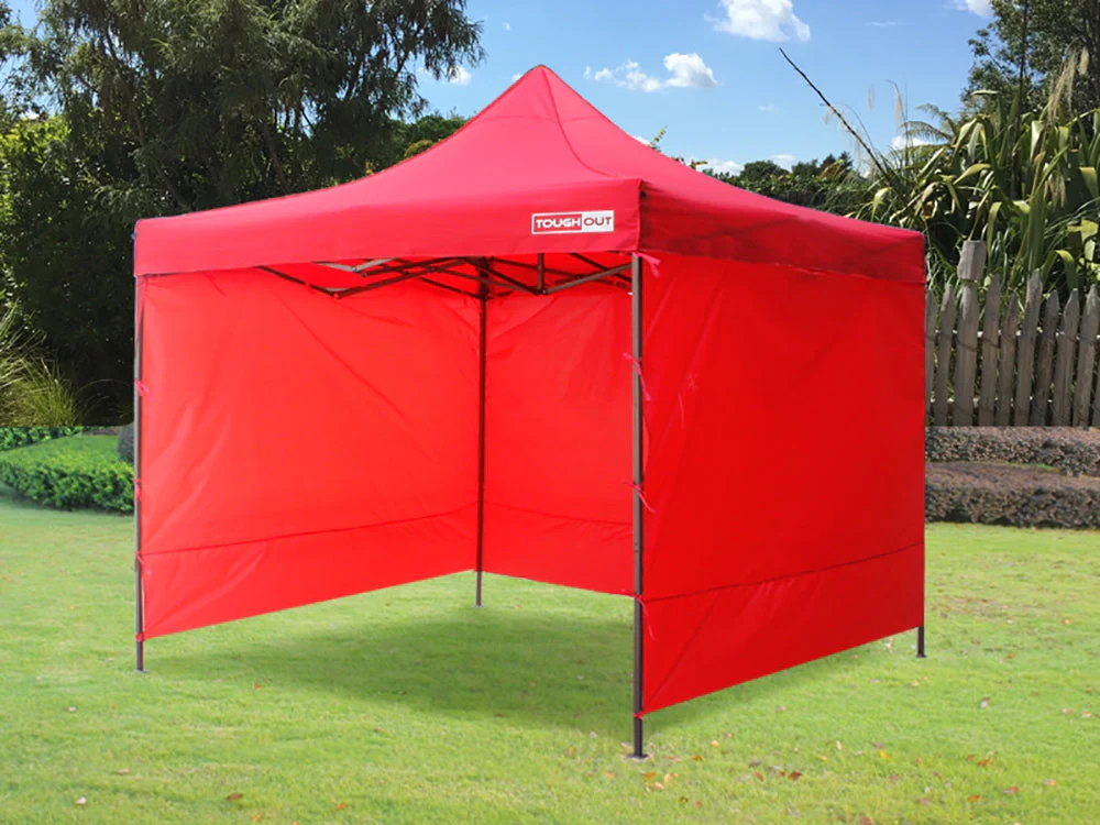 TOUGHOUT Breeze Gazebo RED 3x3M with 3 Side Walls
