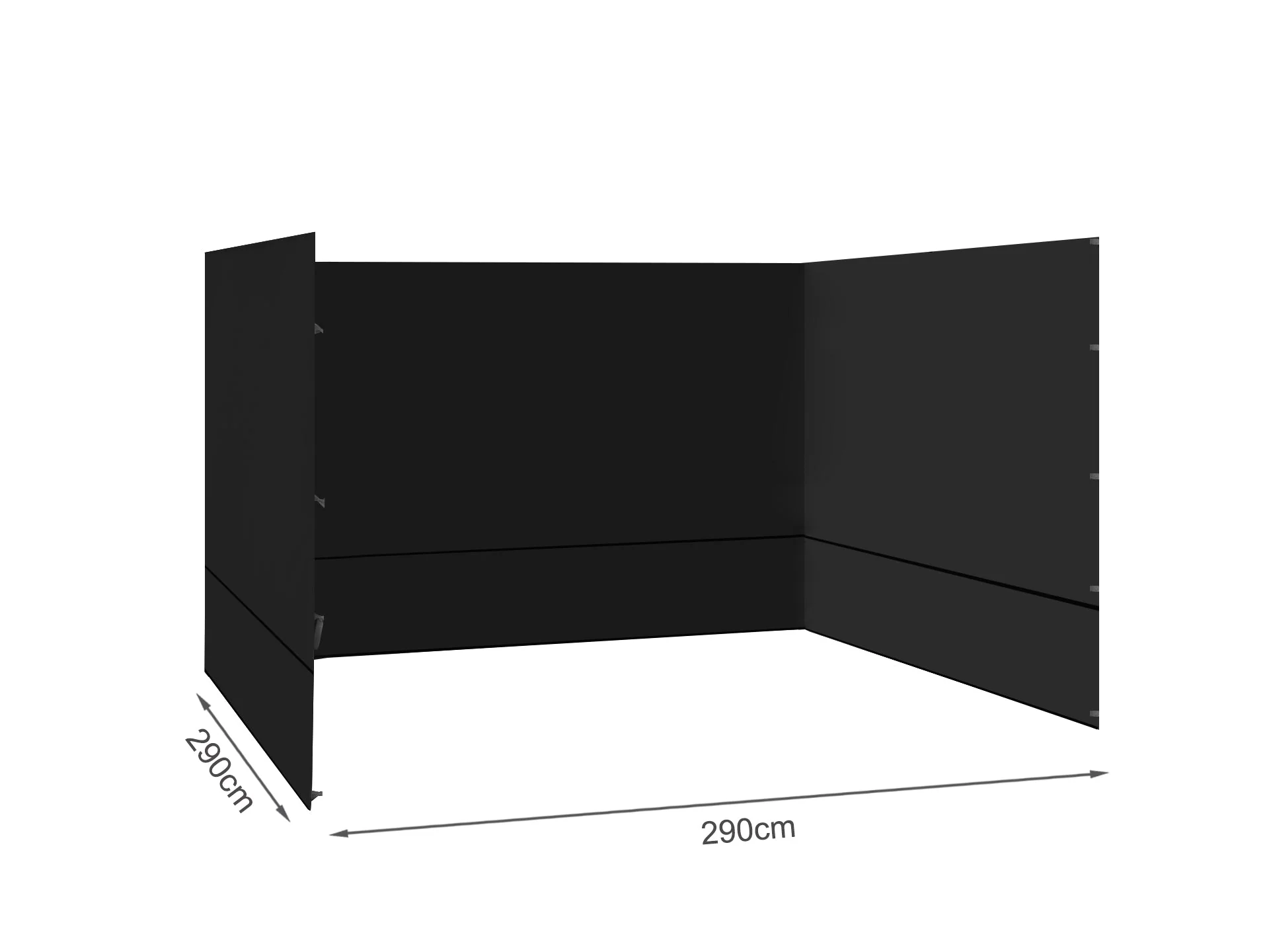 Toughout Breeze Gazebo Side Wall 3x3m - Black - Image 5