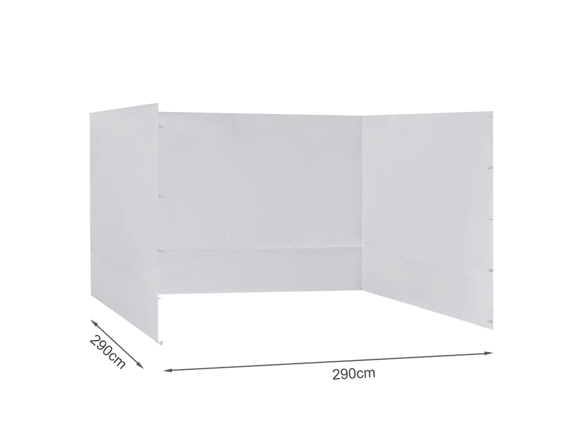 Toughout Breeze Gazebo Side Wall 3x3m - White - Image 5