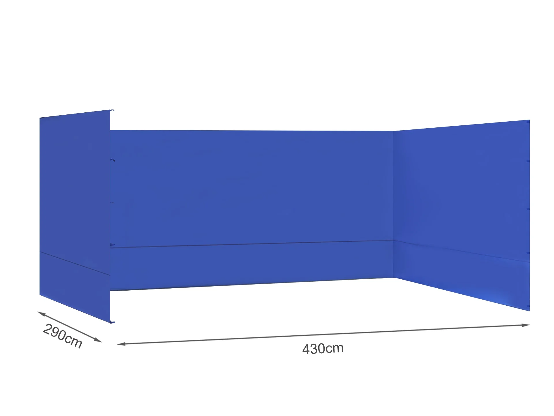 Toughout Breeze Gazebo Side Wall 3x4.5m - Blue - Image 5