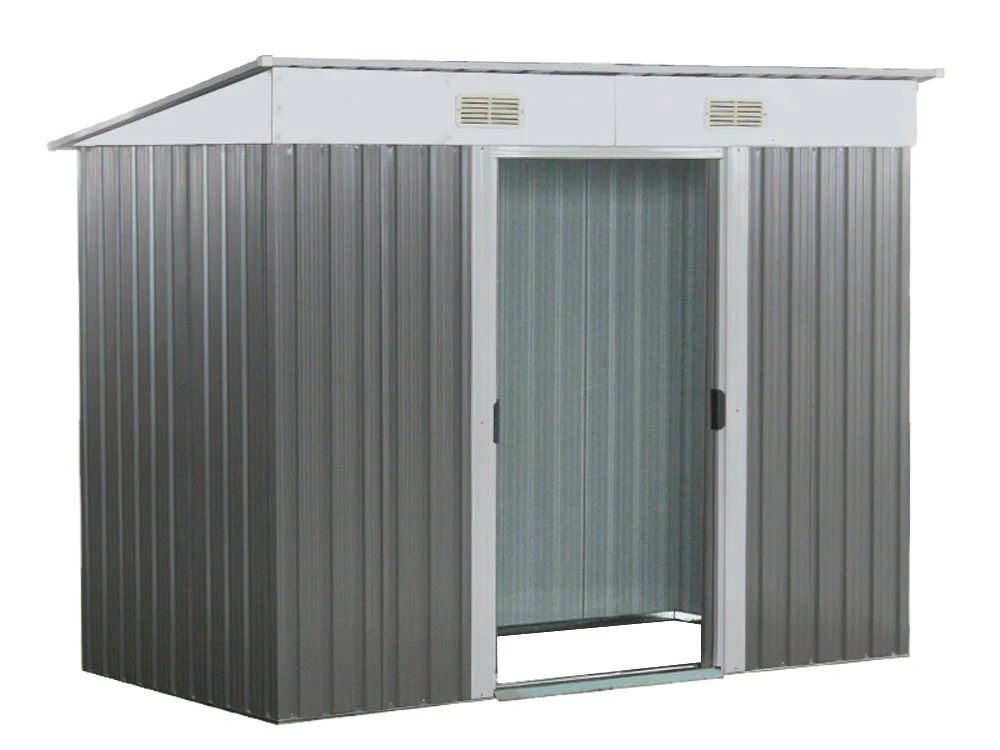 ToughOut Garden Shed 4'x8' ft - 2.37 x 1.31 x 1.81M - GREY - Image 4