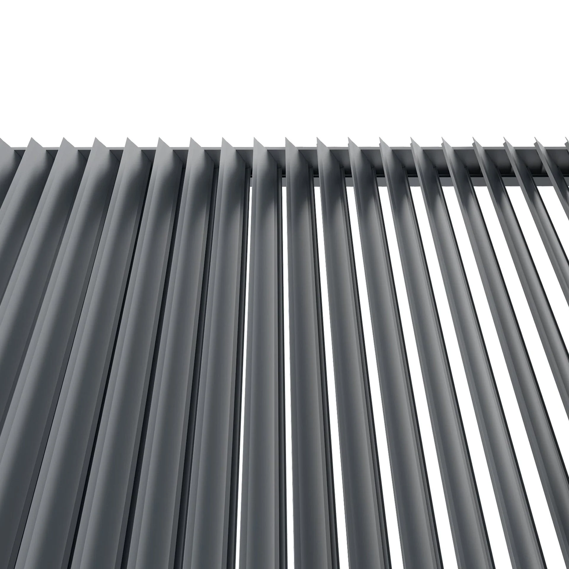 Toughout Manual Louvre Roof Aluminium Pergola 3m x 3m - Charcoal Grey - Image 11