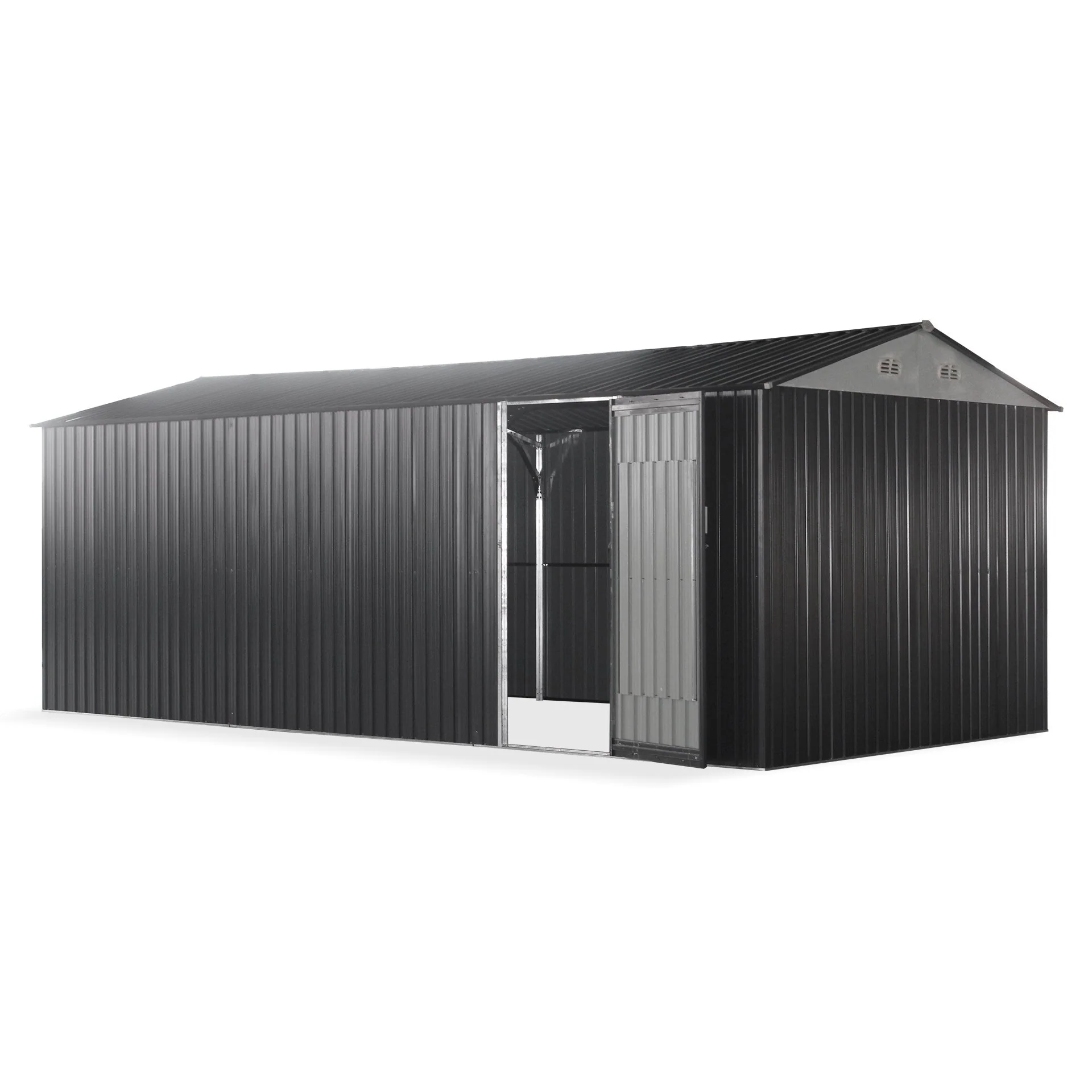 ToughOut Outdoor Garage 19'x10' ft - 6m x 3m x 2.32m - Charcoal - Image 12