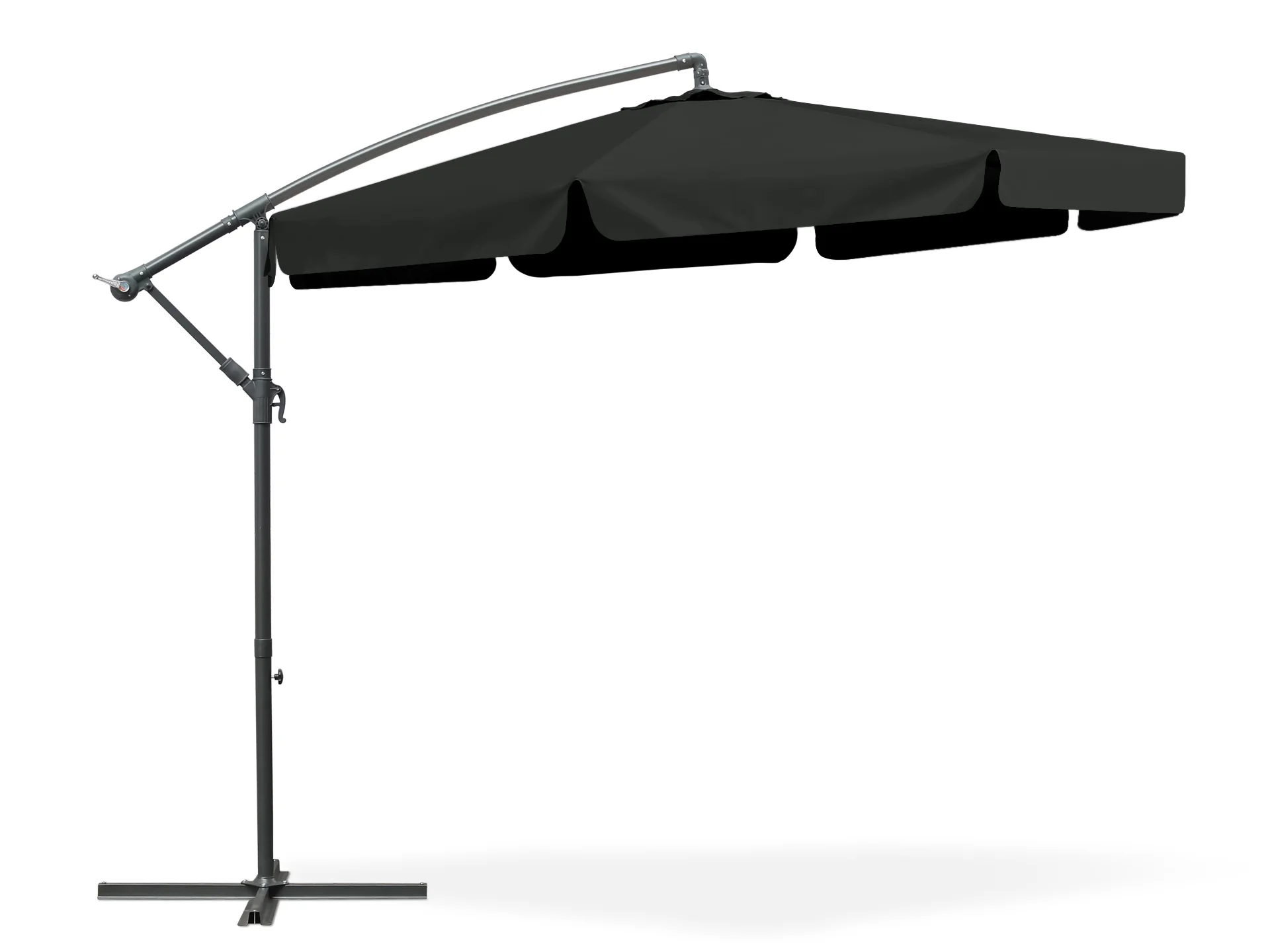 Toughout Puriri Outdoor Cantilever Umbrella 3m - Black - Image 3