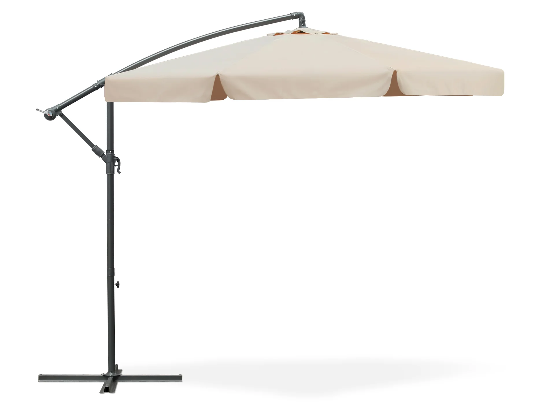 Toughout Puriri Outdoor Cantilever Umbrella 3m - Khaki - Image 2