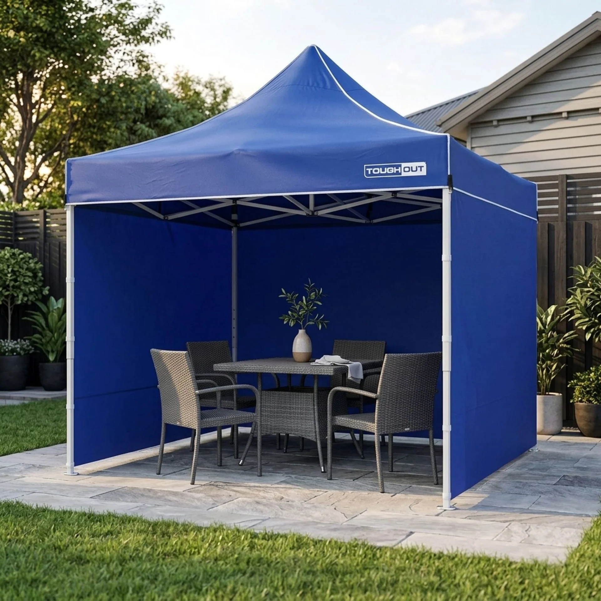 Toughout Thunderstorm Gazebo 3 x 3m - Blue - Image 9