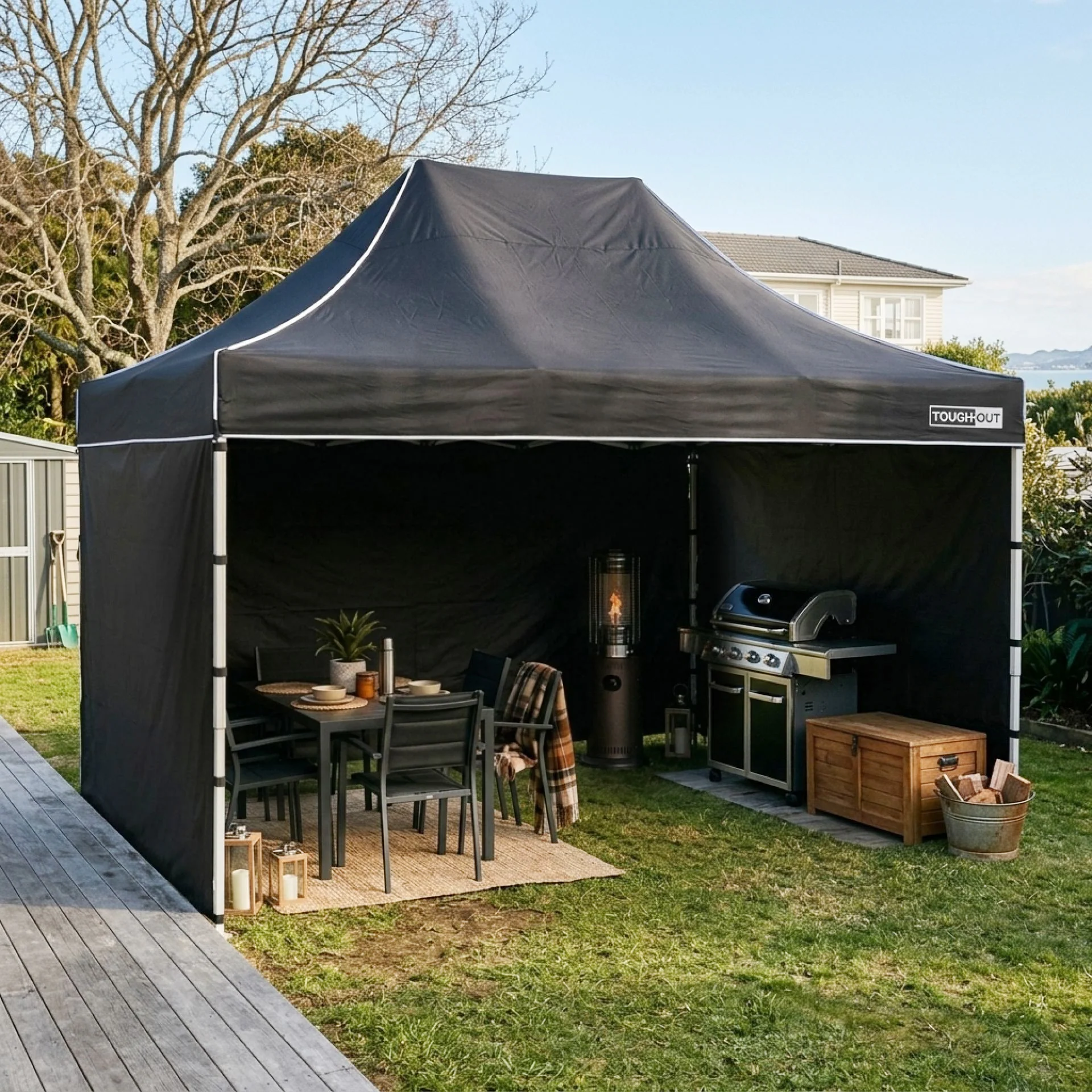 Toughout Thunderstorm Gazebo 3x4.5m - Black - Image 10