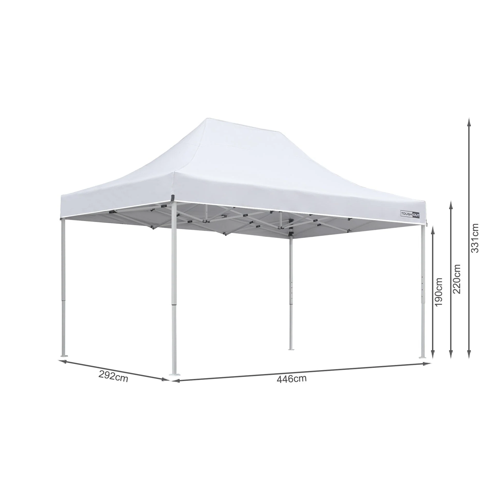 Toughout Thunderstorm Gazebo 3 x 4.5m - White - Image 18