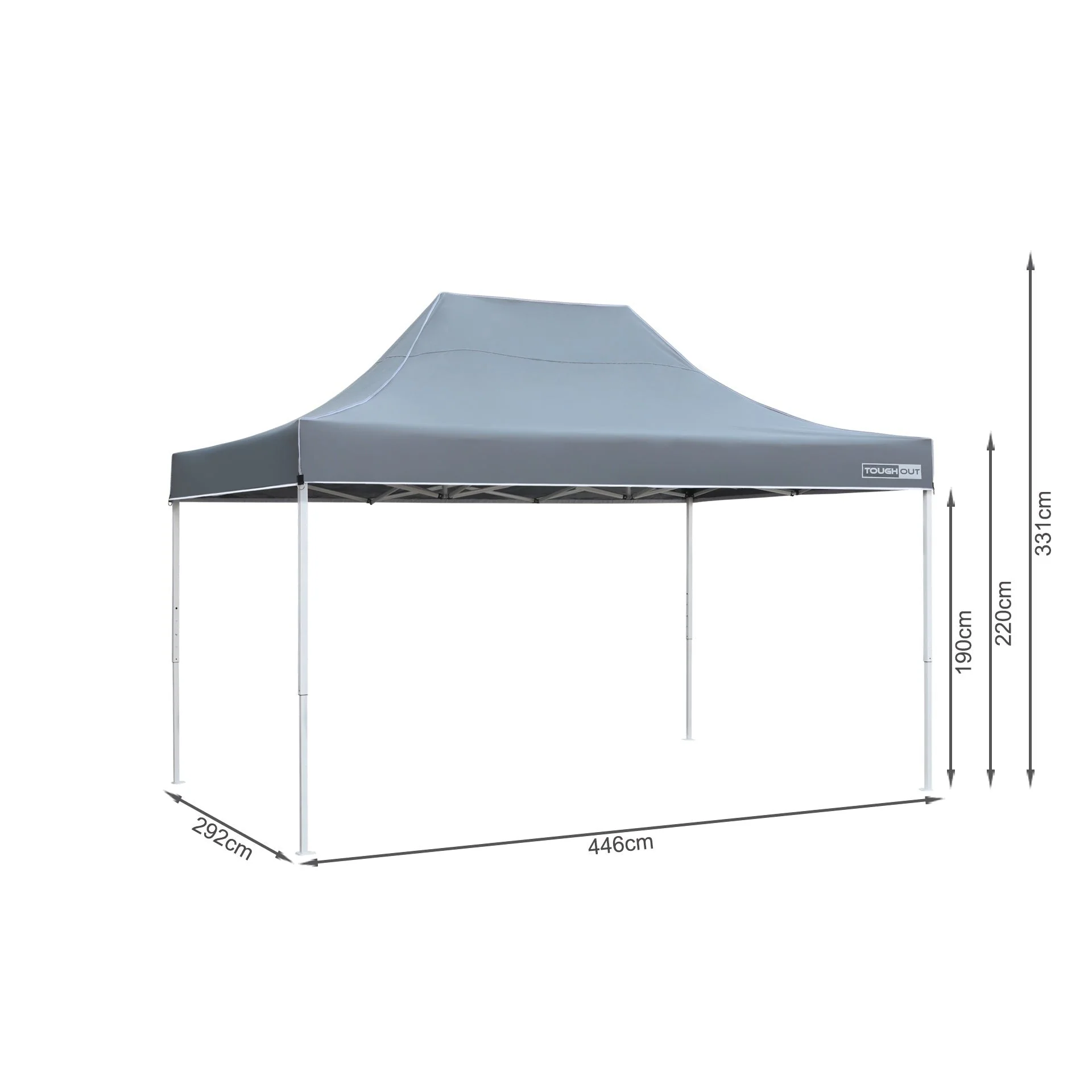 Toughout Thunderstorm Gazebo 3 x 4.5m - Grey - Image 18
