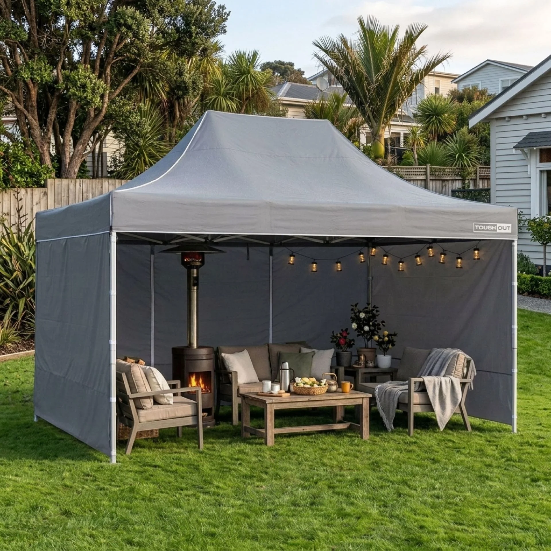 Toughout Thunderstorm Gazebo 3 x 4.5m - Grey - Image 9