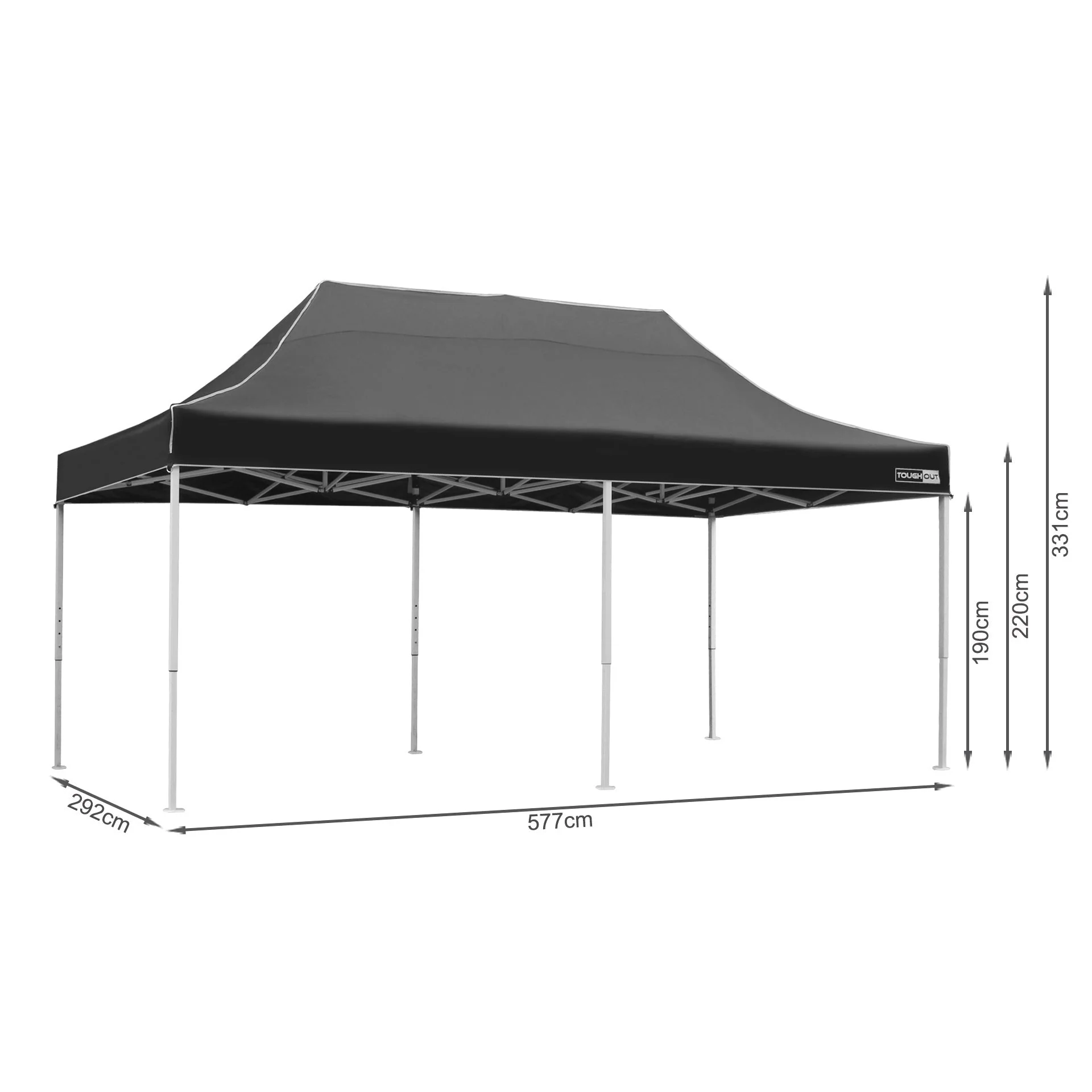 Toughout Thunderstorm Gazebo 3 x 6m - Black - Image 17