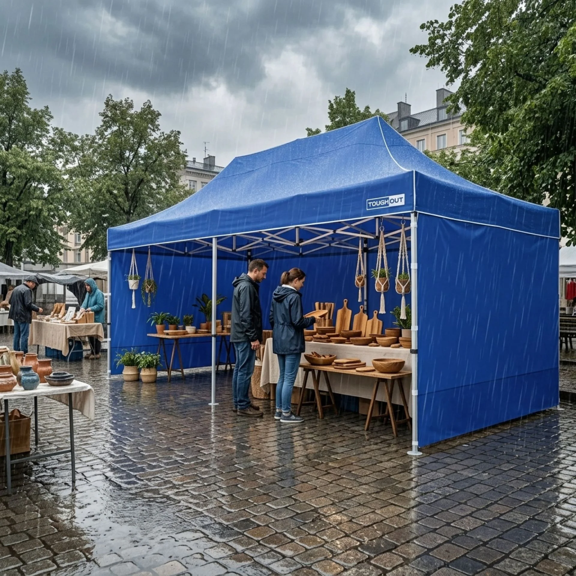 Toughout Thunderstorm Gazebo 3 x 6m - Blue - Image 6