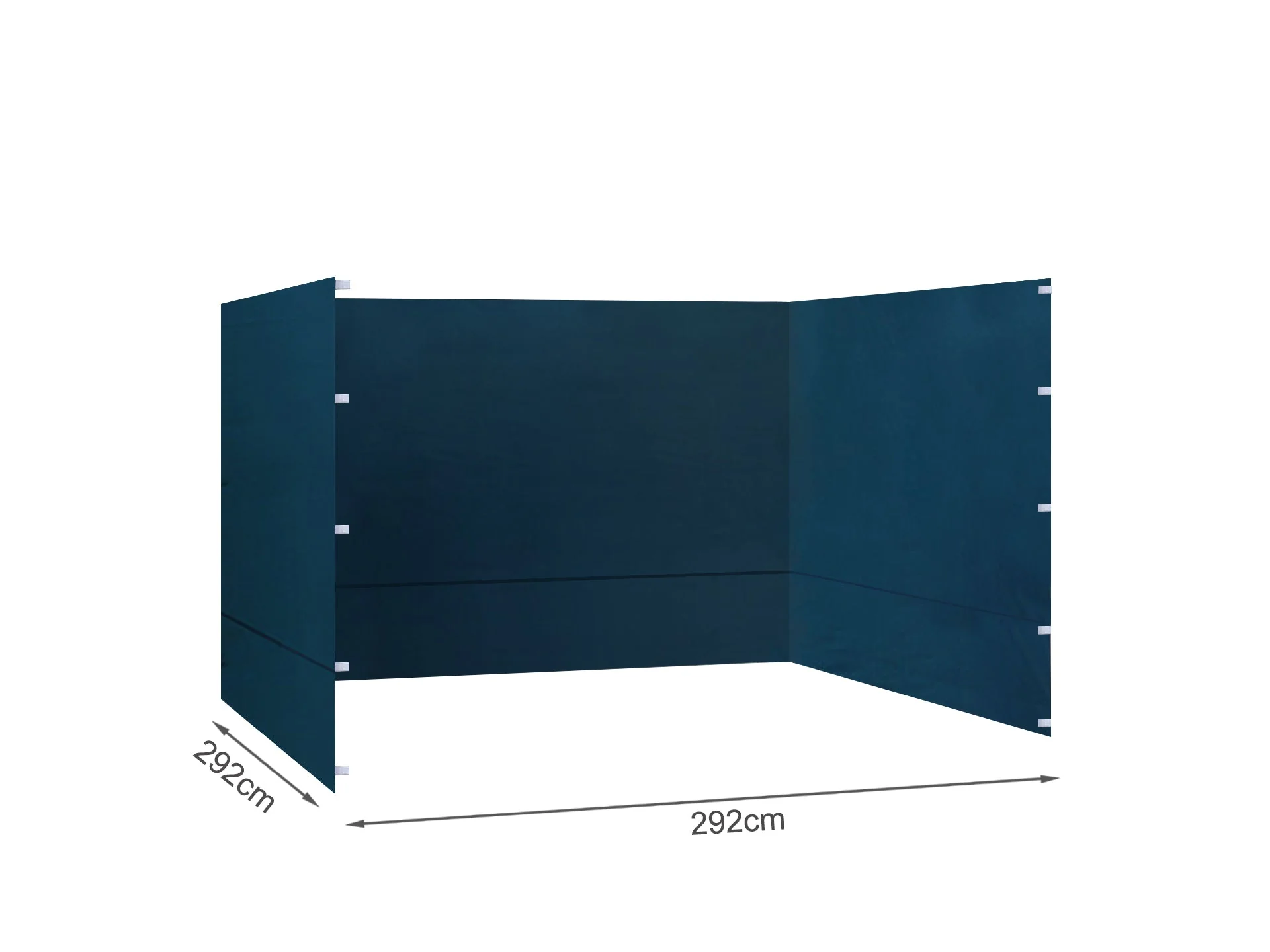 Toughout Thunderstorm Gazebo Side Wall 3x3m - Navy - Image 5