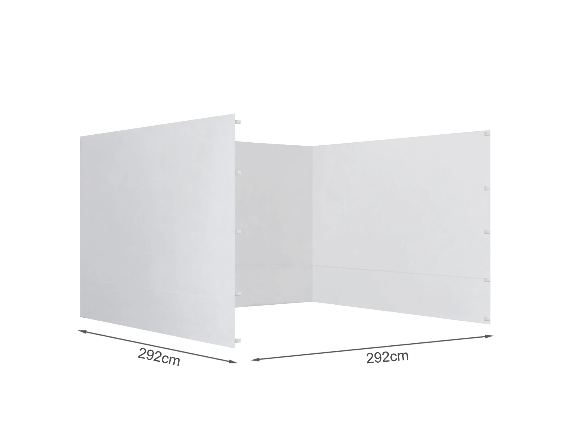 Toughout Thunderstorm Gazebo Side Wall 3x3m - White - Image 5