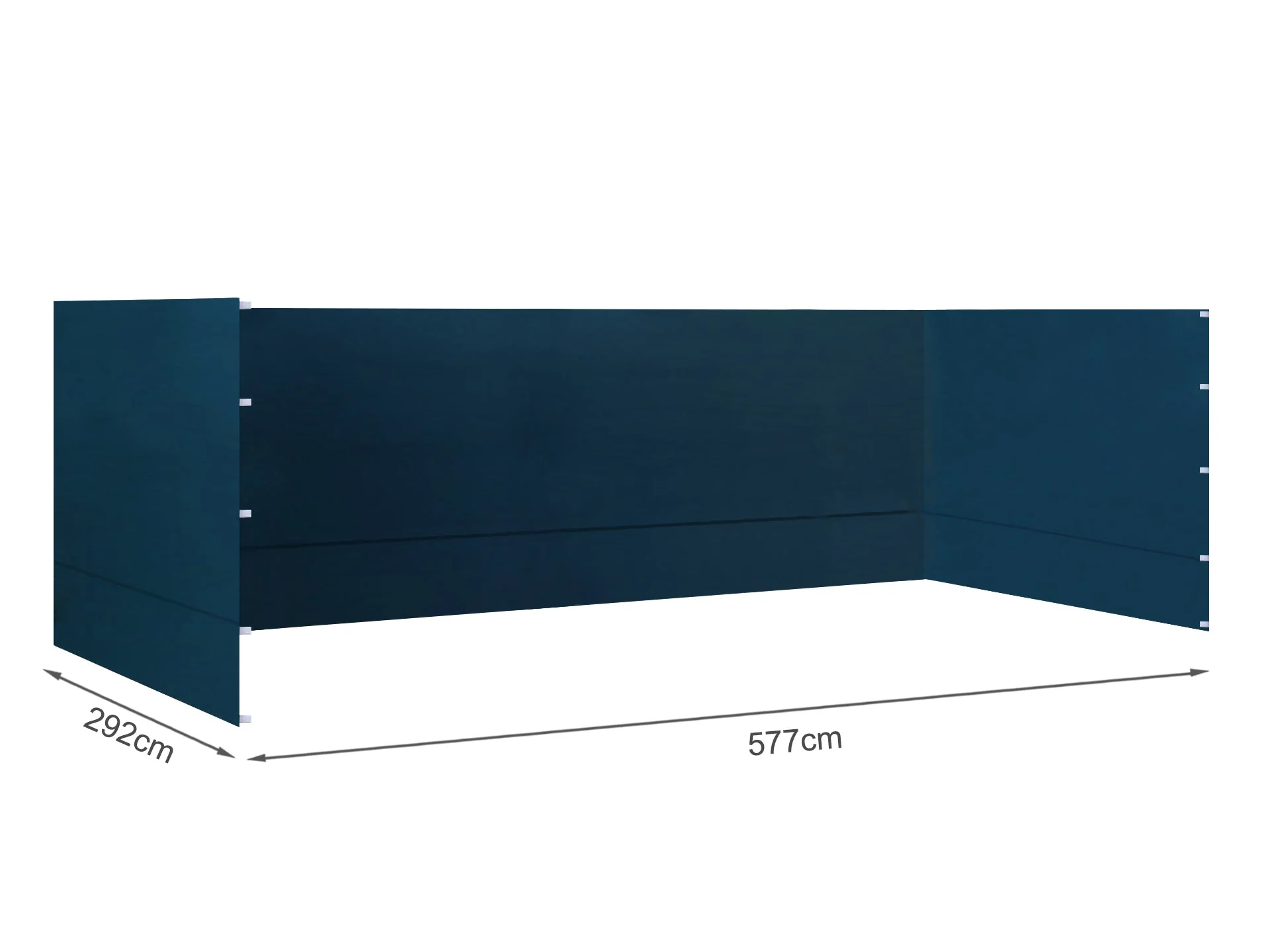 Toughout Thunderstorm Gazebo Side Wall 3x6m - Navy - Image 5
