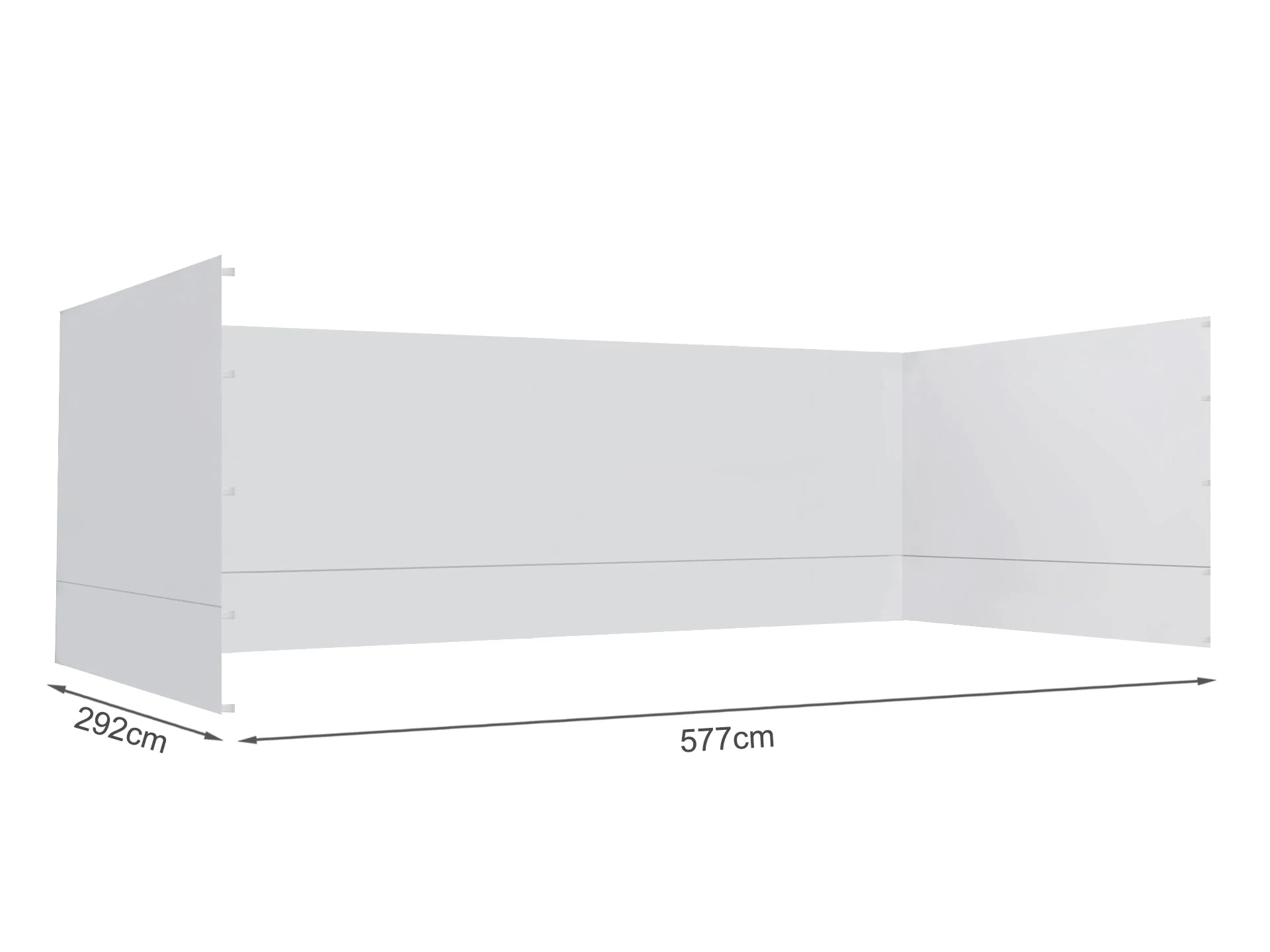 Toughout Thunderstorm Gazebo Side Wall 3x6m - White - Image 5