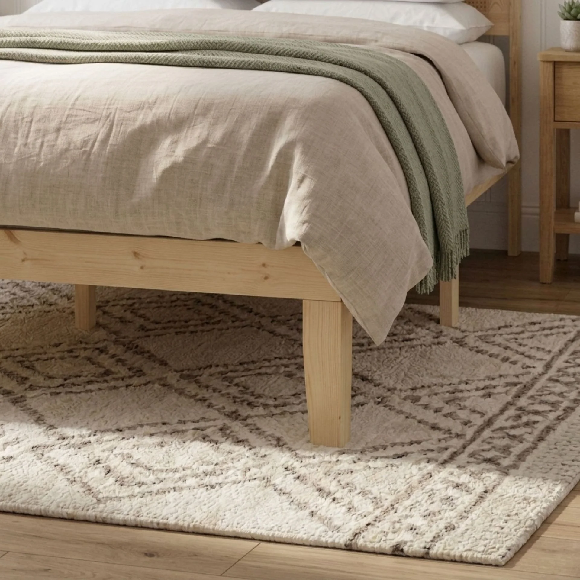 Tropi Double Wooden Bed Frame - Natural - Image 8