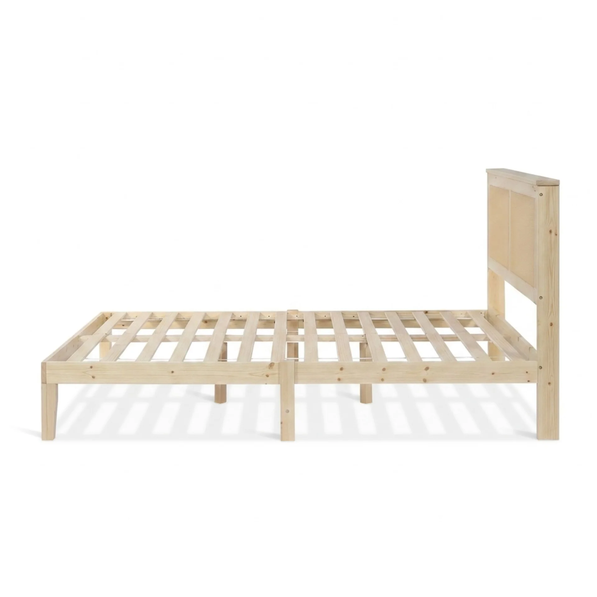 Tropi Queen Wooden Bed Frame - Natural - Image 10
