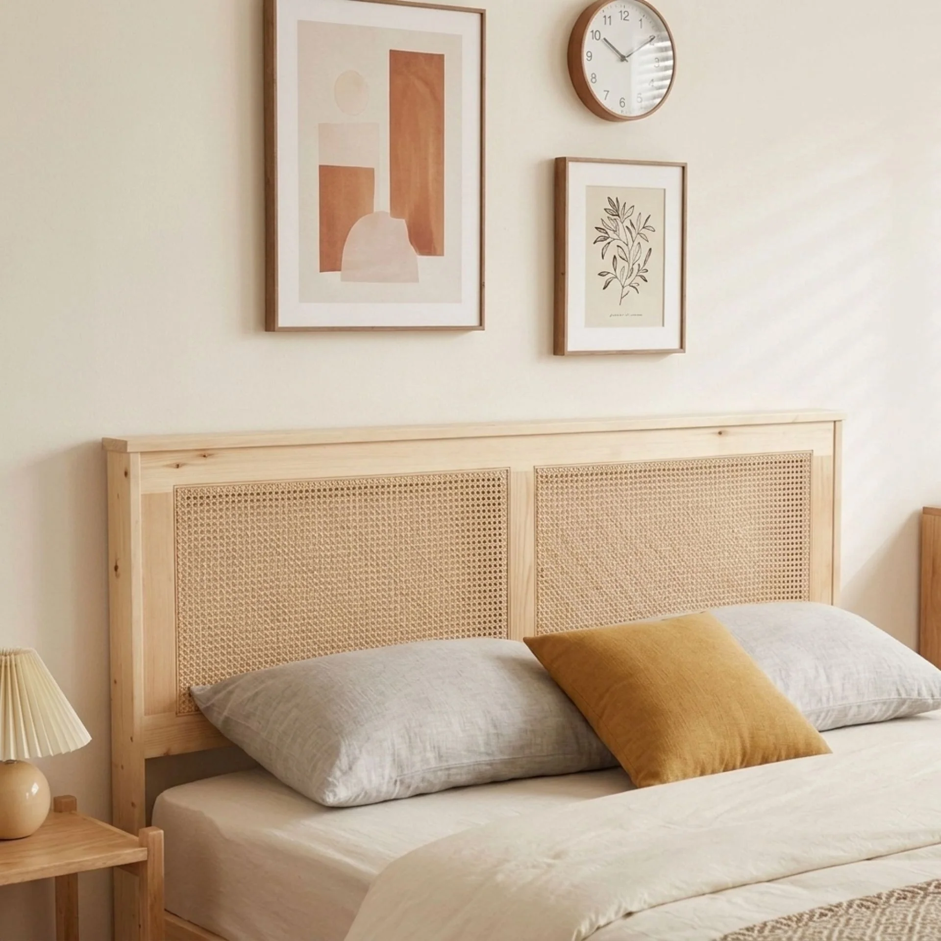 Tropi Queen Wooden Bed Frame - Natural - Image 6