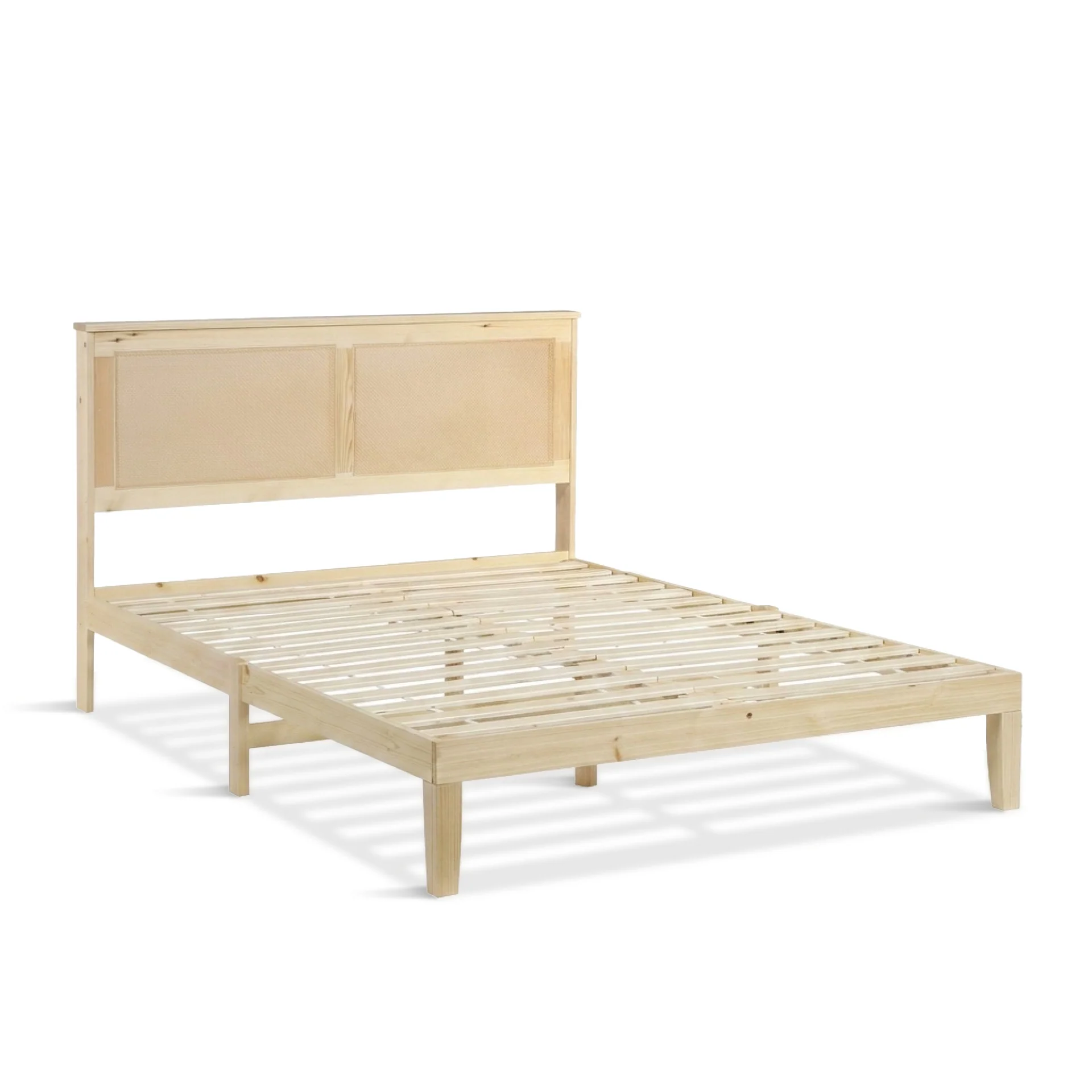 Tropi Queen Wooden Bed Frame - Natural - Image 8