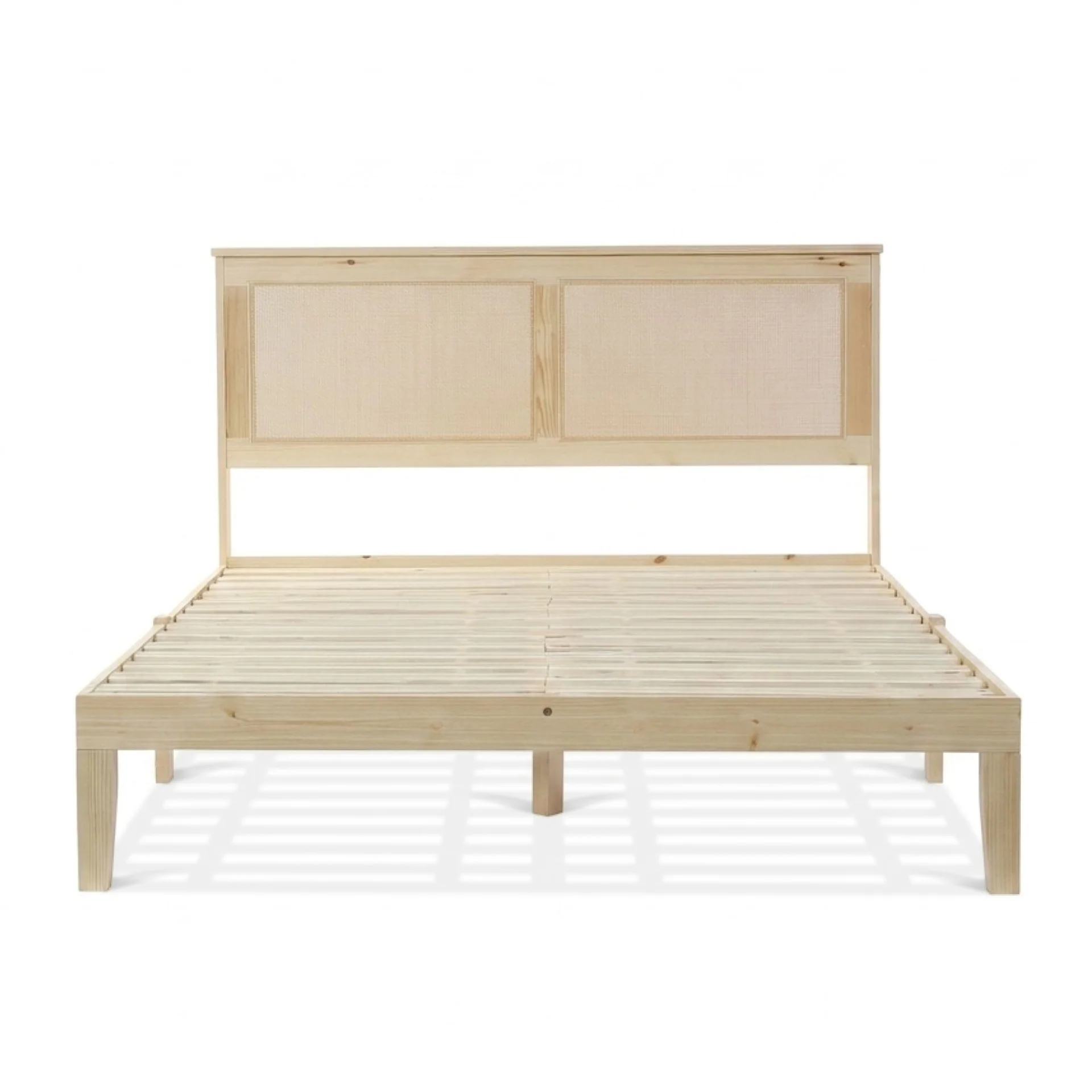 Tropi Queen Wooden Bed Frame - Natural - Image 9
