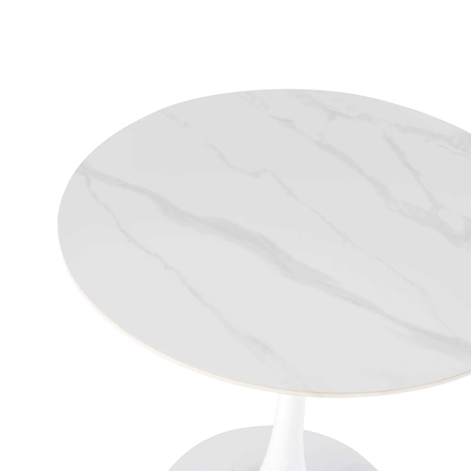 Tulesso Round Dining Table 80x75cm - Snow White - Image 10